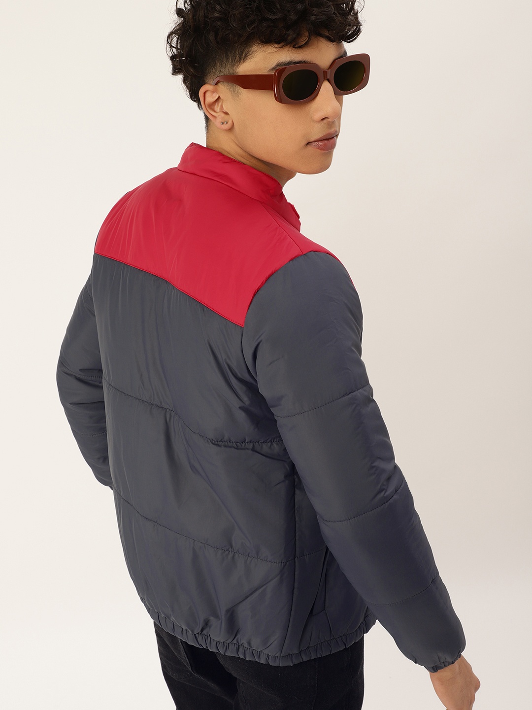 

Kook N Keech Teens Boys Navy Blue & Red Colourblocked Padded Jacket