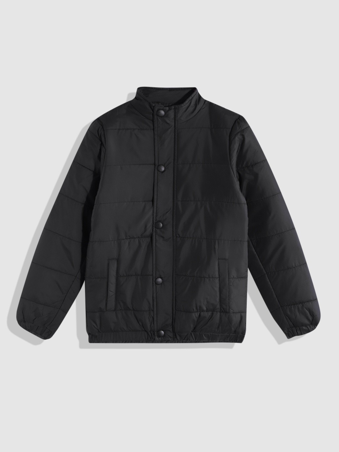 

Kook N Keech Teens Boys Black Solid Padded Jacket