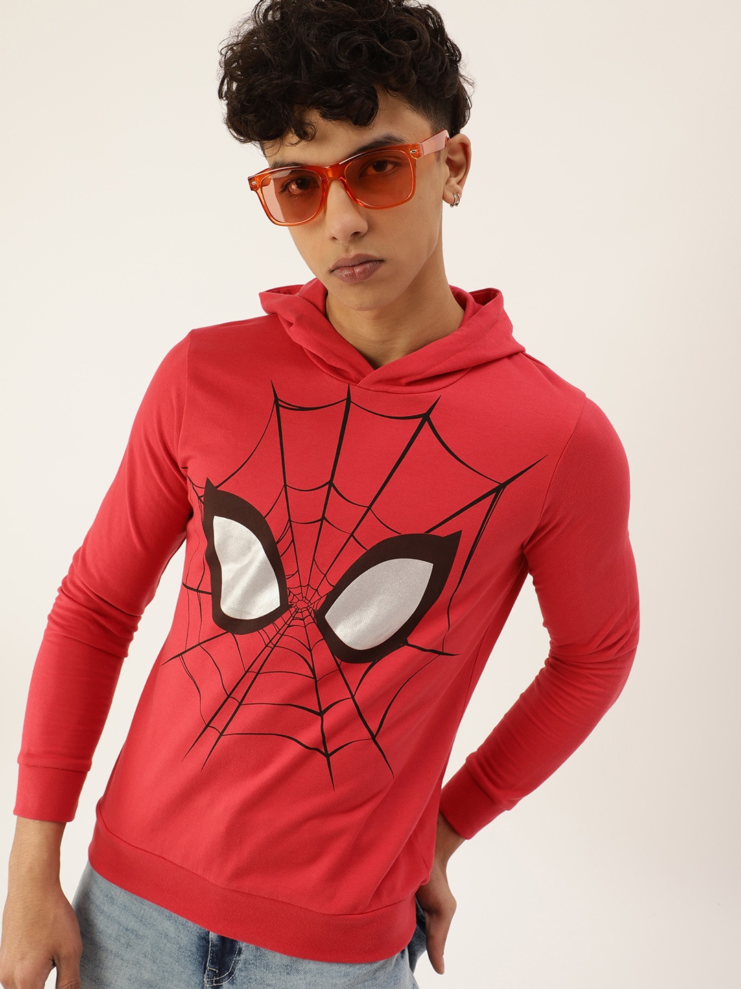 

Kook N Keech Marvel Teens Boys Red & Black Spider Man Printed Hooded Sweatshirt