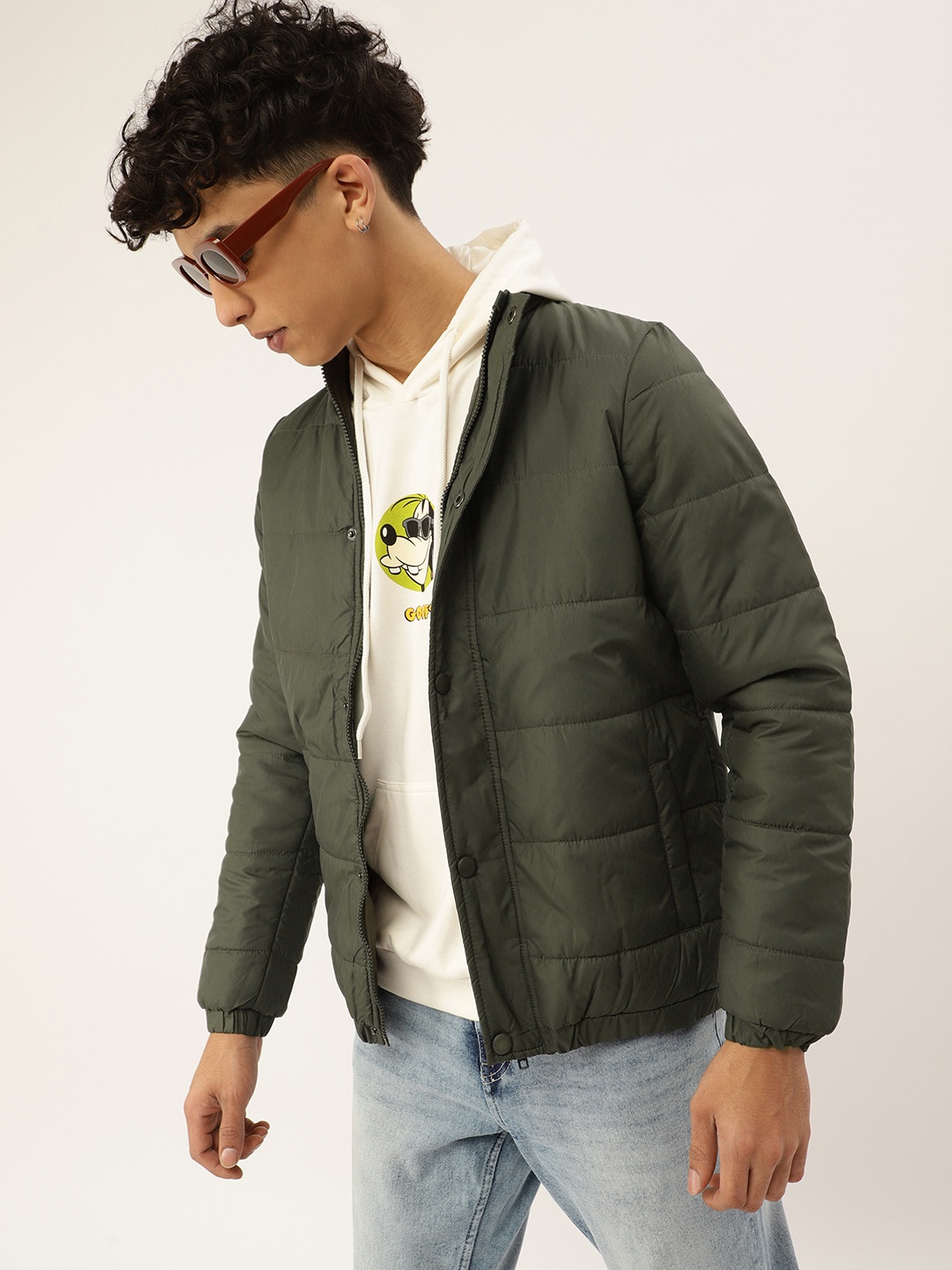 

Kook N Keech Teens Boys Olive Green Padded Jacket