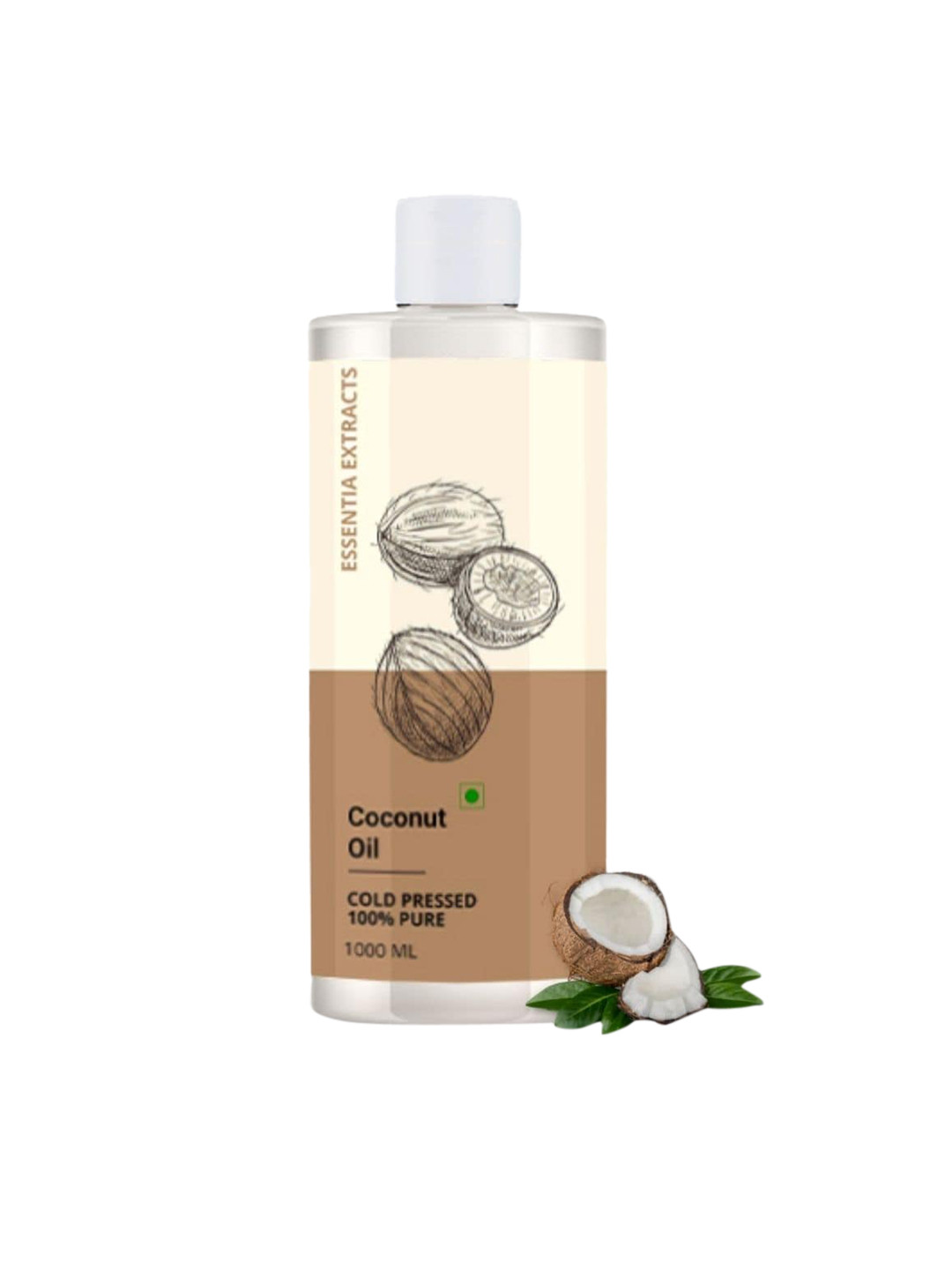 

ESSENTIA EXTRACTS 100% Pure Cold-Pressed Coconut Oil - 1000 ml, Brown