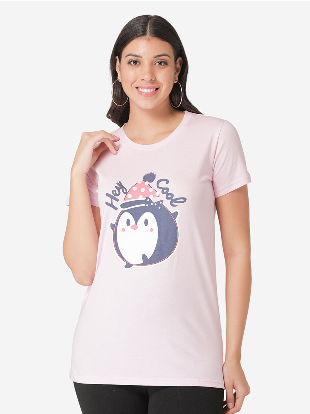 

Vami Women Pink Graphic print T-shirt