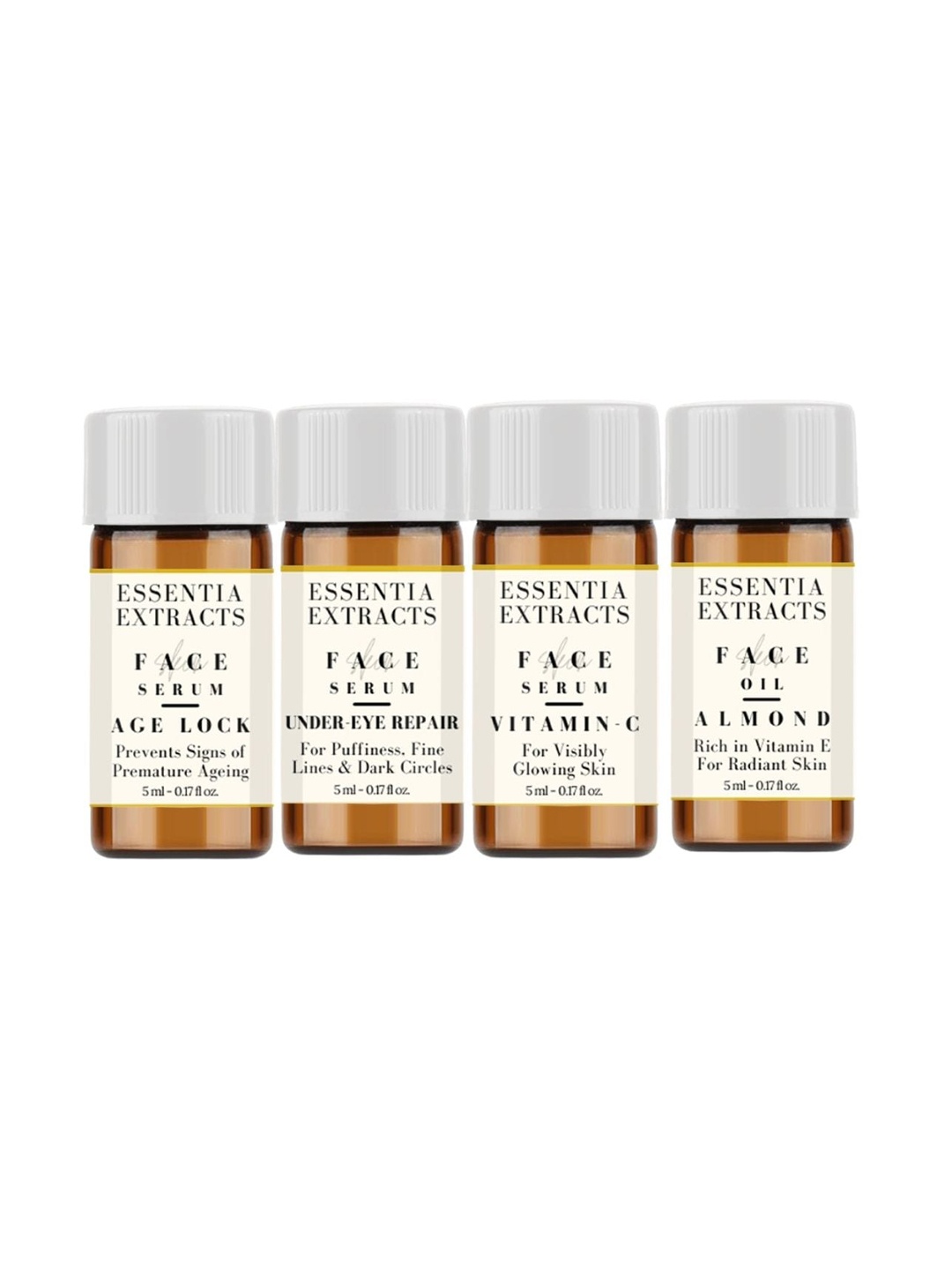 

ESSENTIA EXTRACTS Set of 4 Face Serum - 5 ml each, Off white