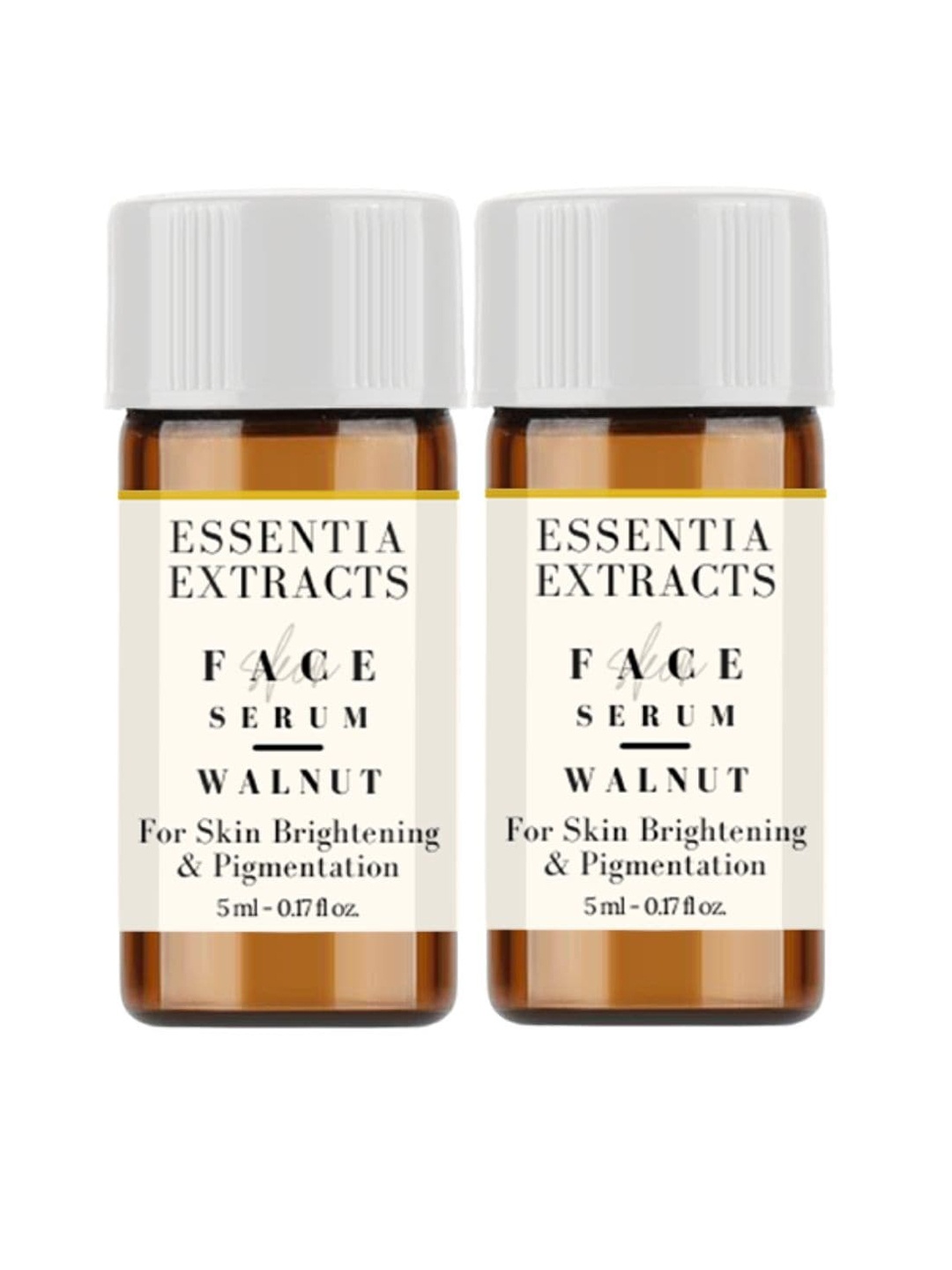 

ESSENTIA EXTRACT Set of 2 Walnut Face Serums - 5 ml Each, White