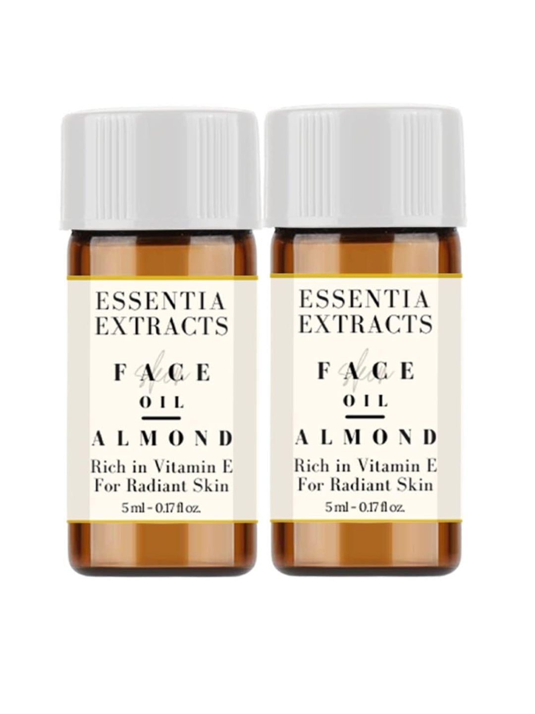 

ESSENTIA EXTRACTS Set of 2 Almond Facial Oil for Radiant Skin - 5ml each, Off white