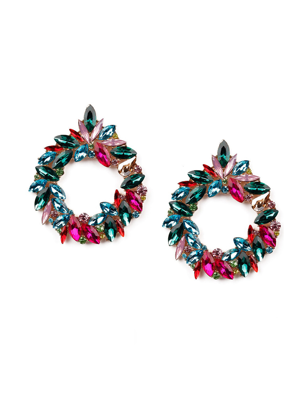 

ODETTE Multicoloured Classic Drop Earrings, Multi