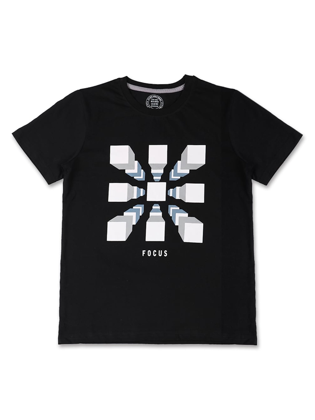 

Benny n Bunny Boys Black Printed Applique T-shirt