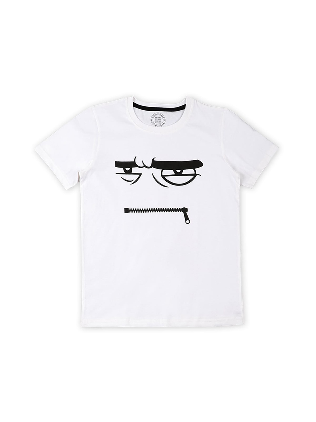 

Benny n Bunny Boys White Printed T-shirt