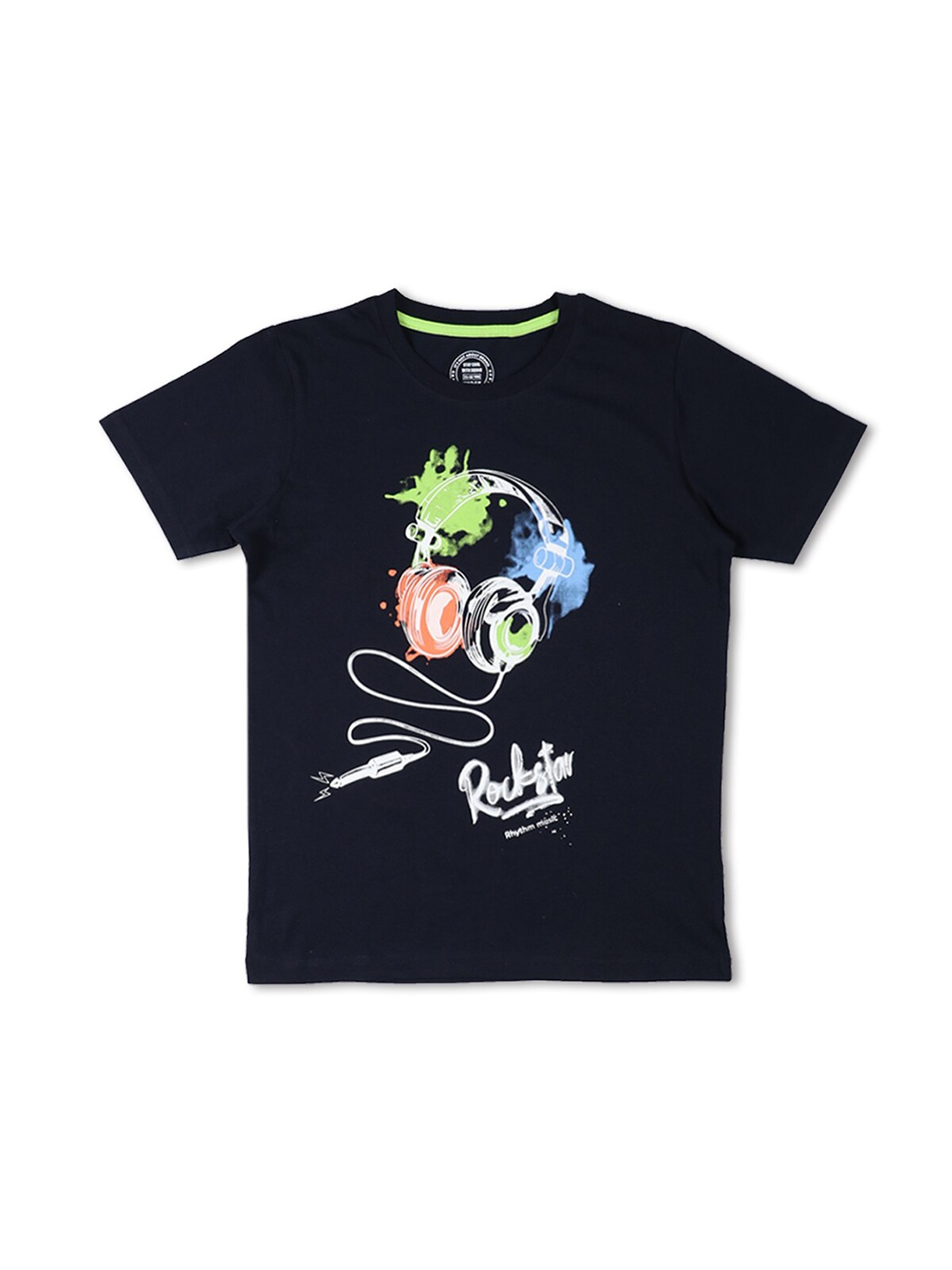 

Benny n Bunny Boys Black Printed T-shirt
