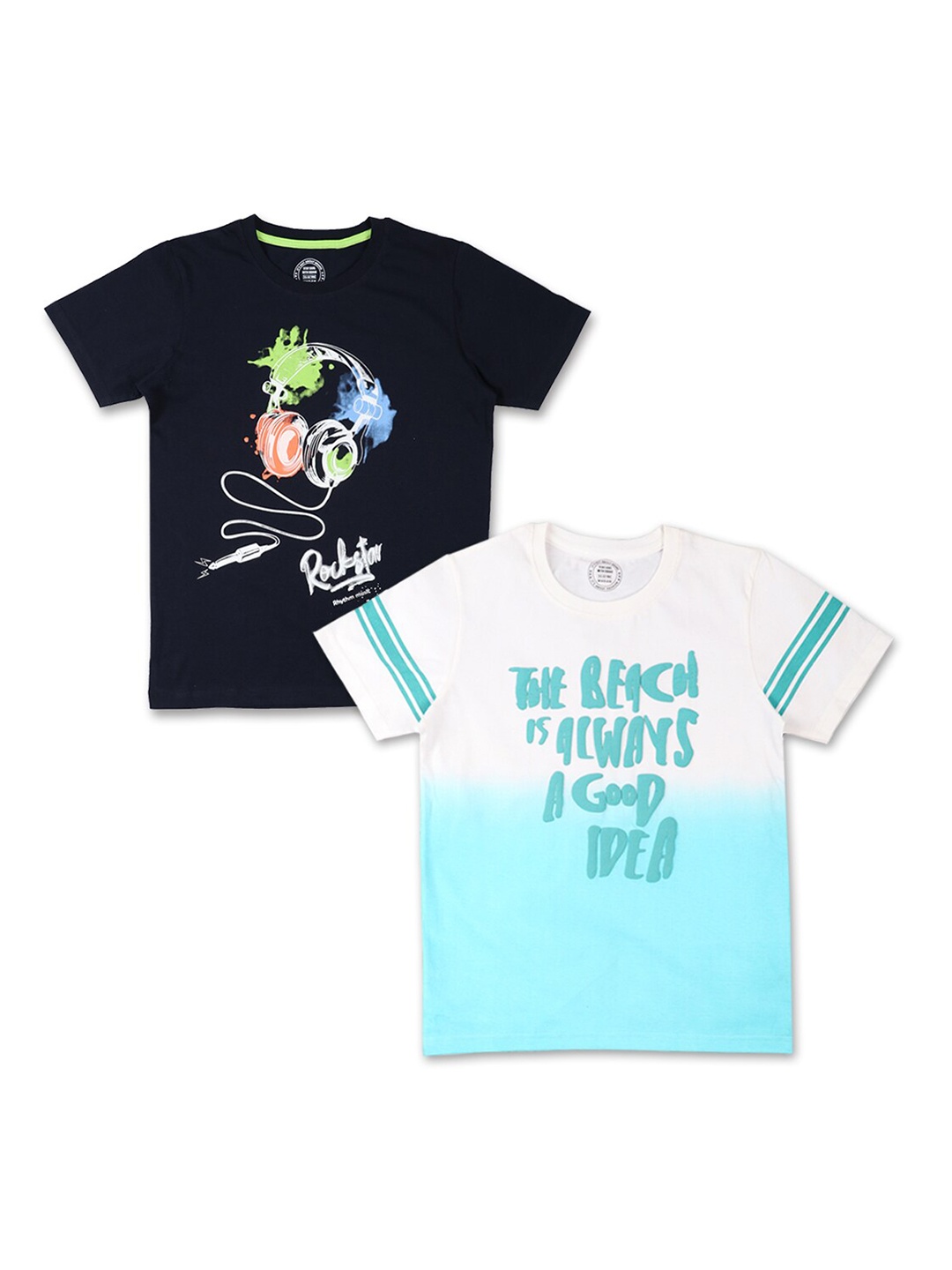 

Benny n Bunny Boys Black & Blue 2Pack Printed T-shirt