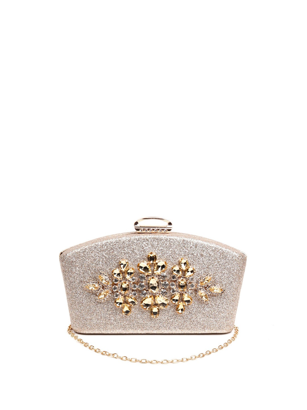 

ODETTE Gold-Toned Embellished Box Clutch