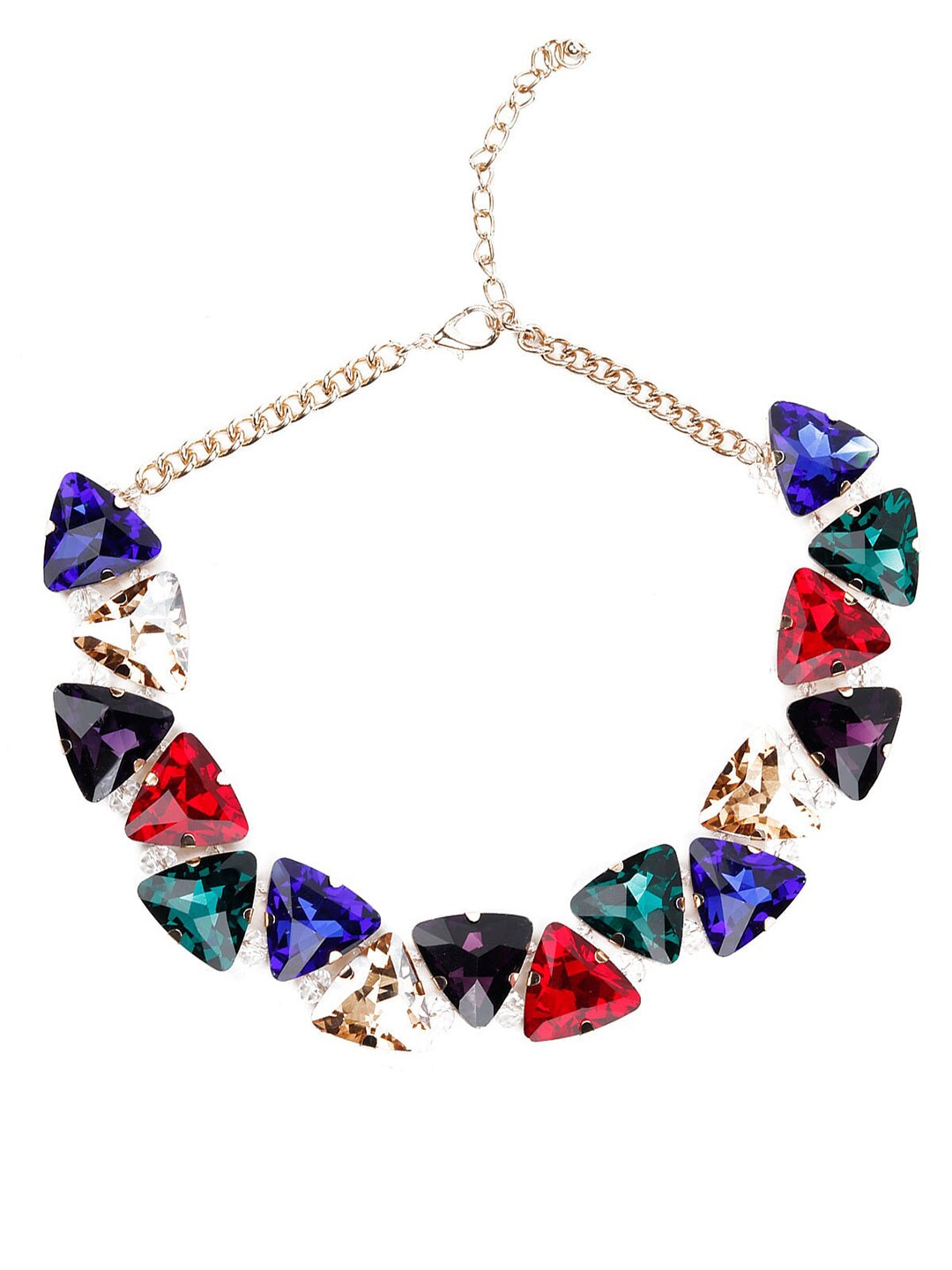 

ODETTE Red & Blue Stone Necklace