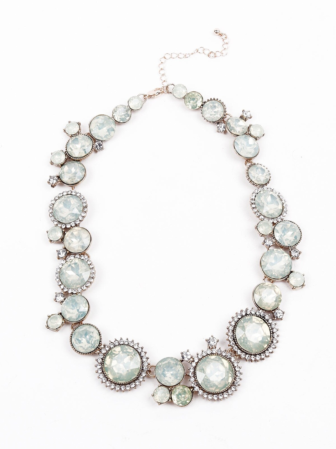 

ODETTE Gold-Toned & White Stones-Studded Necklace