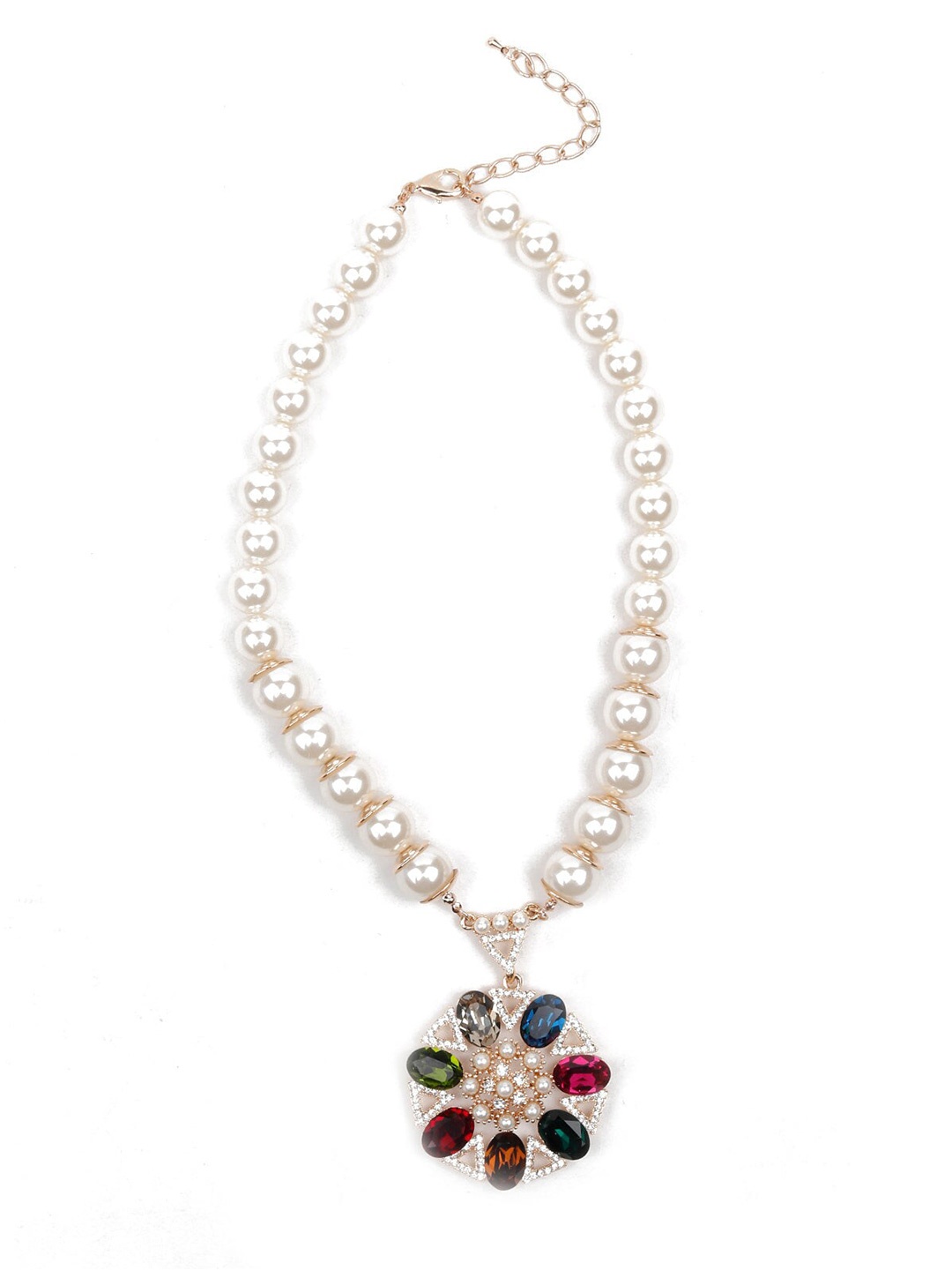 

ODETTE Women White & Pink Bead Chain