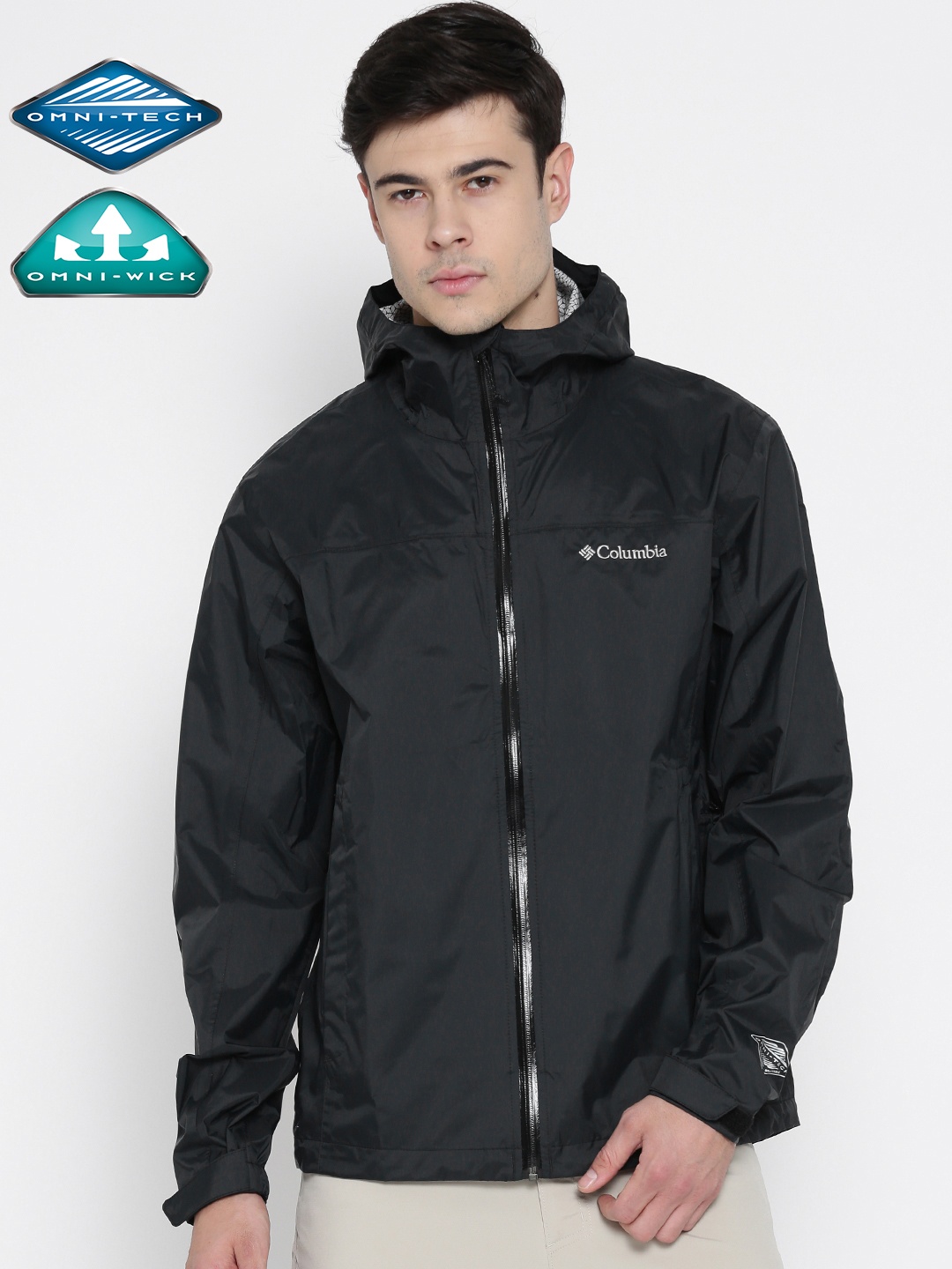 

Columbia Black EvaPOURation Outdoor Rain Jacket