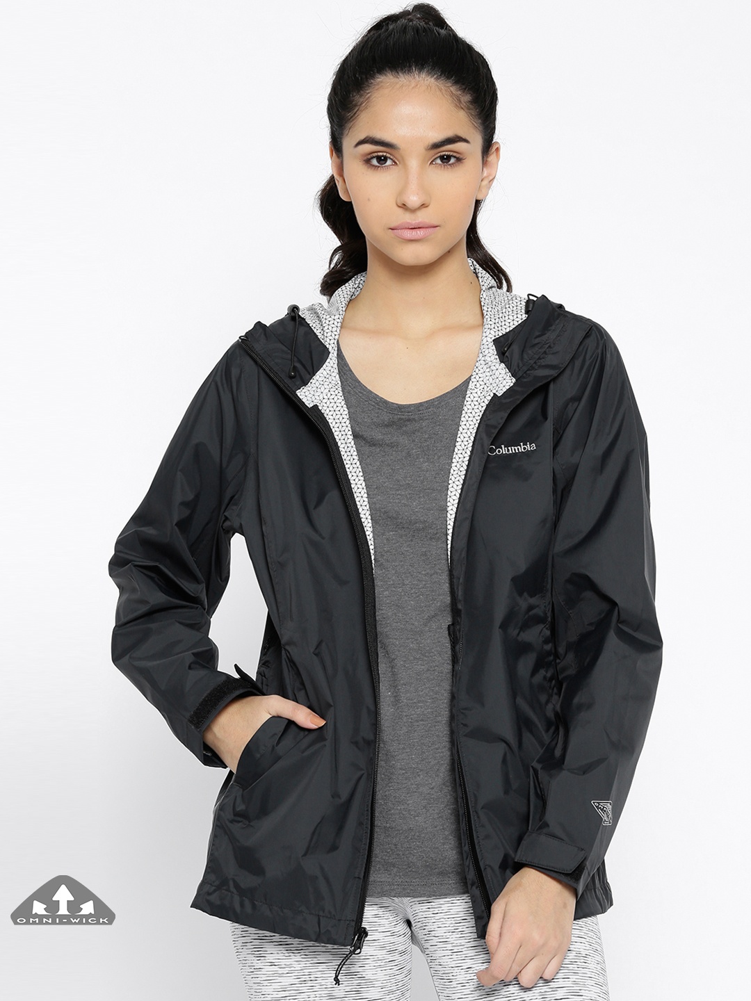 

Columbia Women EvaPOURation Water Resistant Rain Jacket, Charcoal