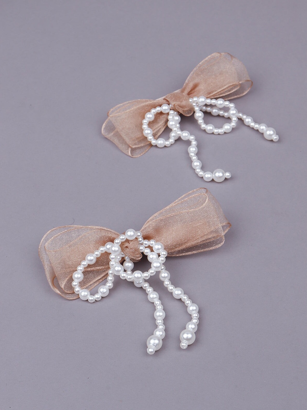 

ODETTE Women Embellished Hairband, Beige