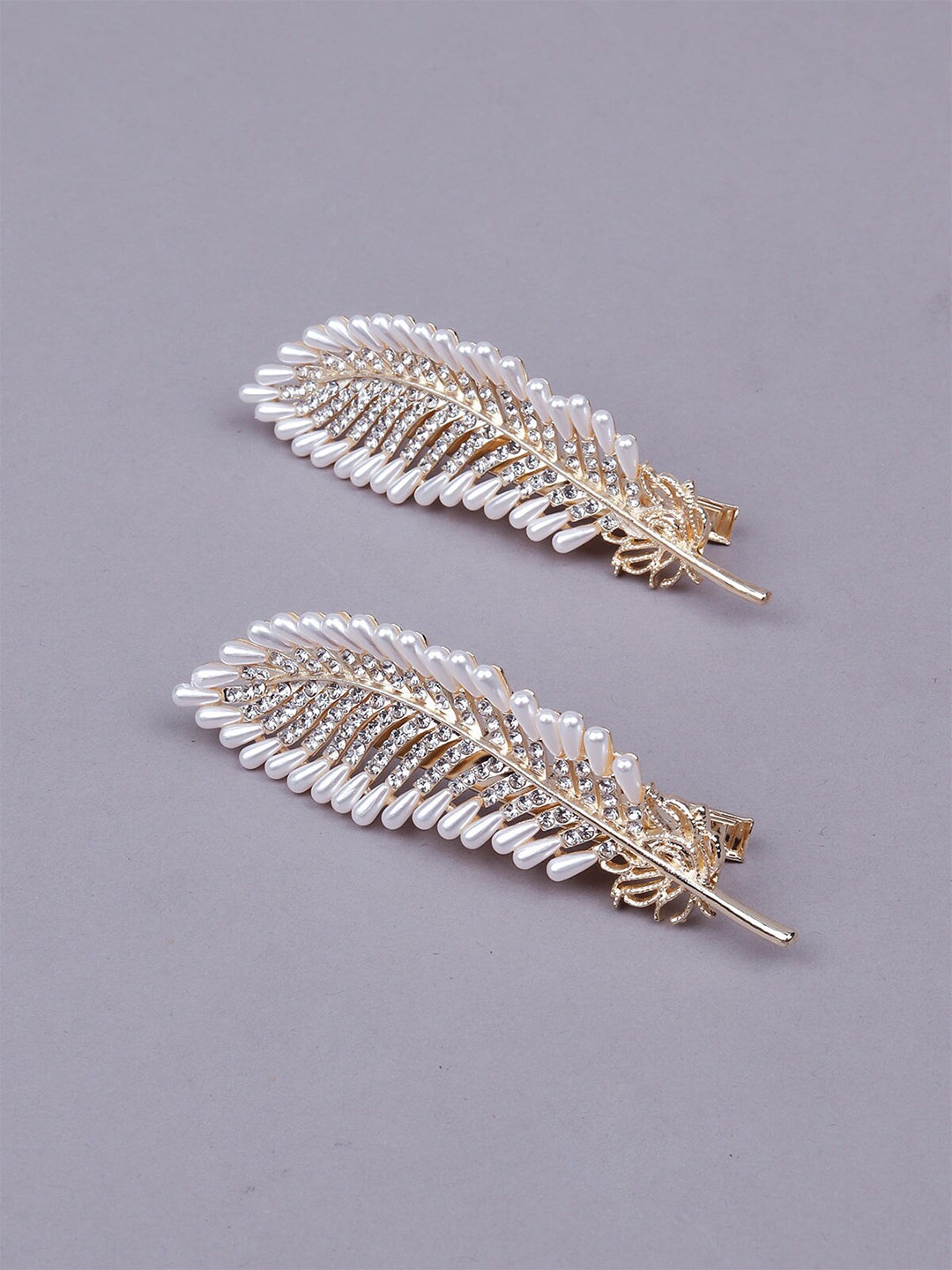 

ODETTE Women Gold-Toned Alligator Hair Clip