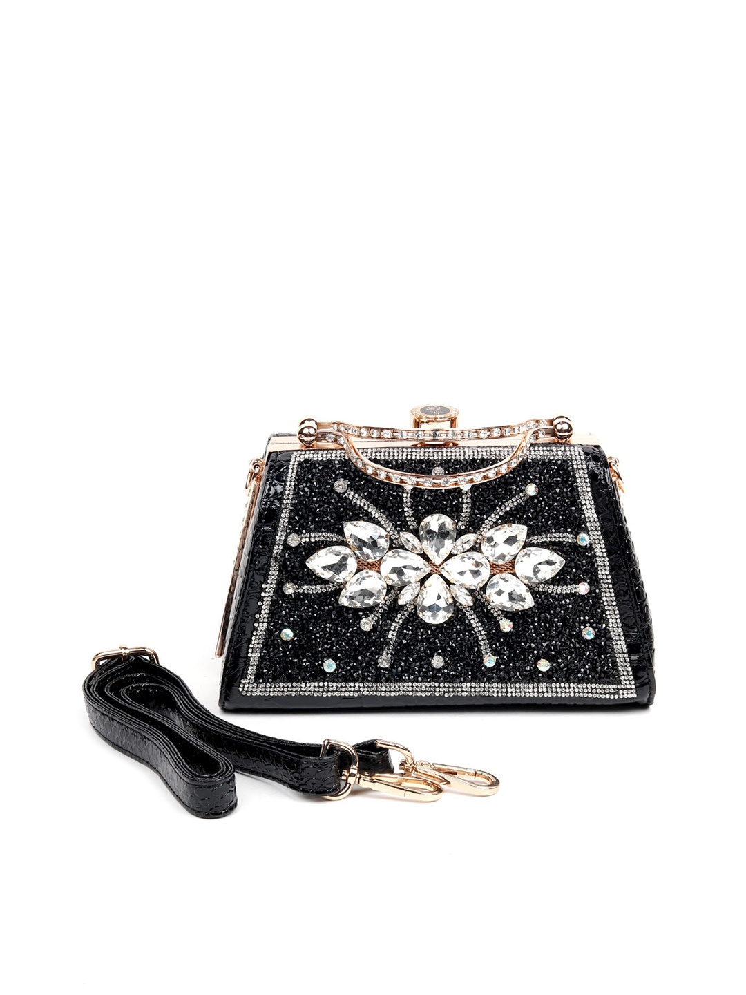 

ODETTE Black women Embellished Structured Sling Bag