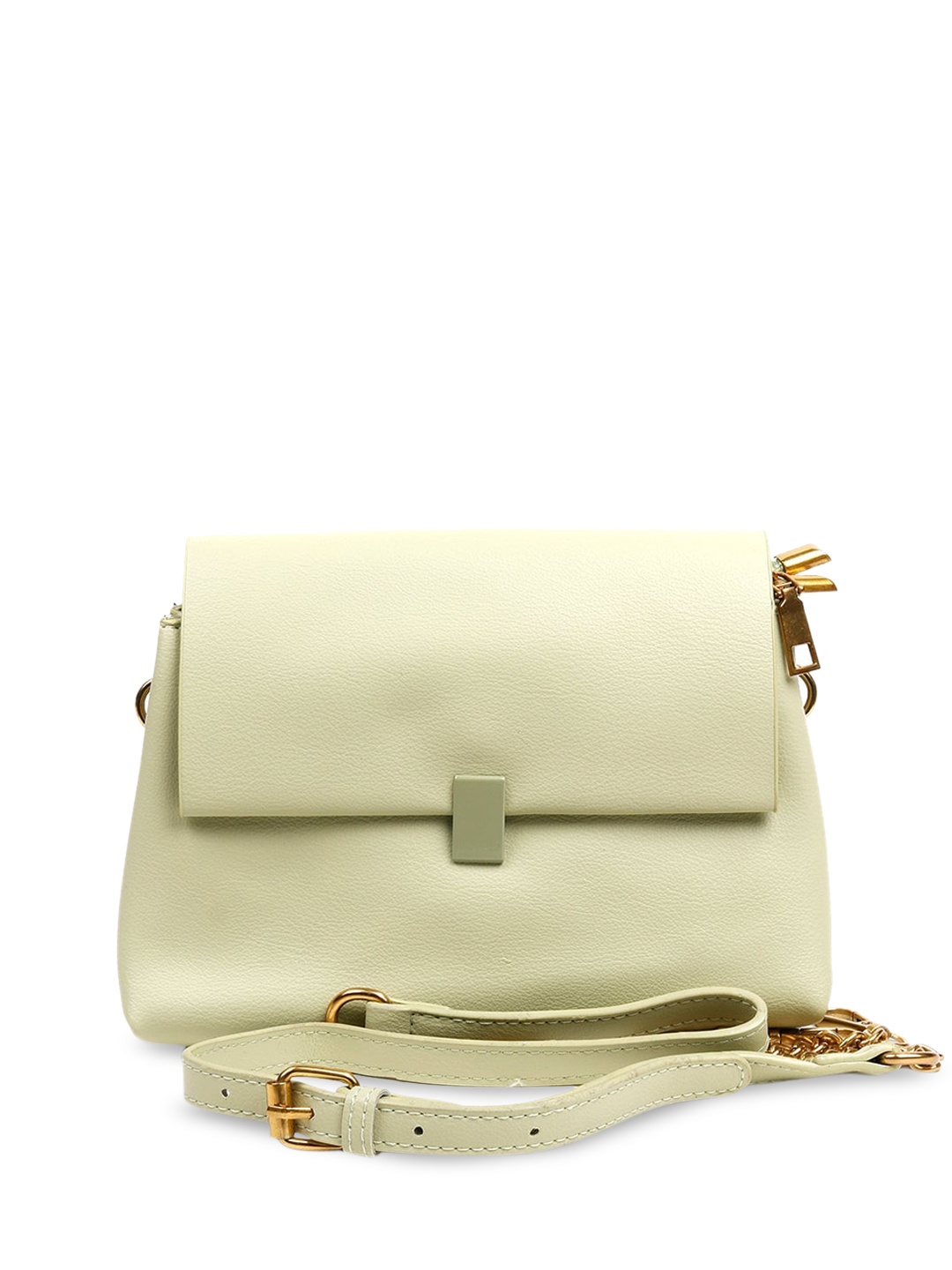 

ODETTE Green Solid Structured Sling Bag