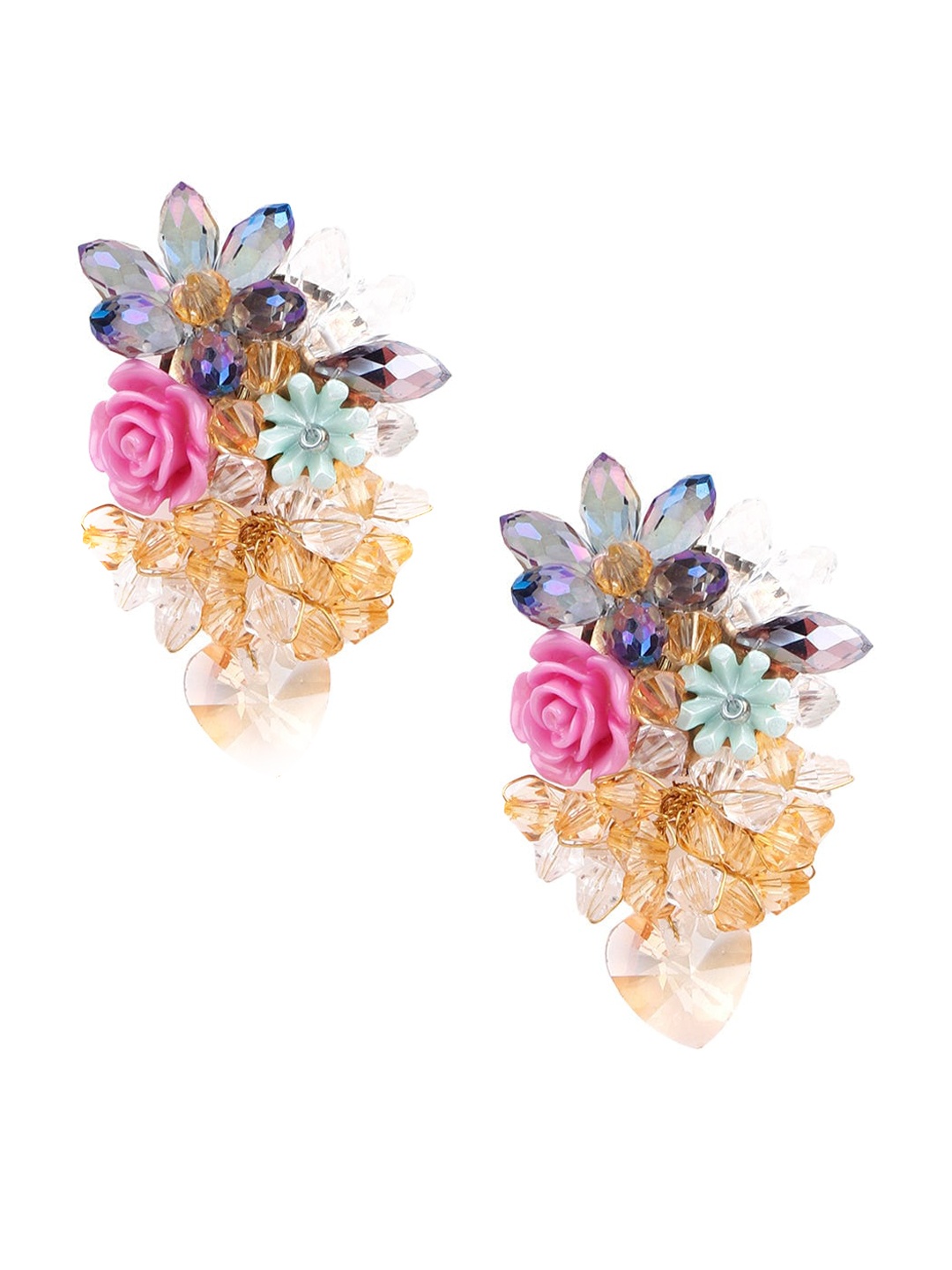 

ODETTE Pink & Blue Contemporary Drop Earrings