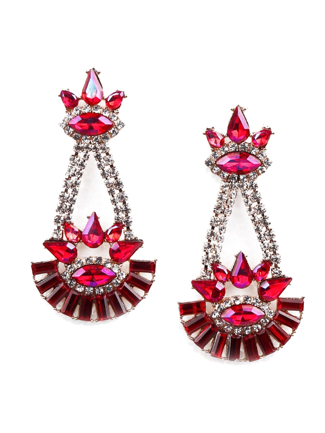 

ODETTE Red Floral Drop Earrings