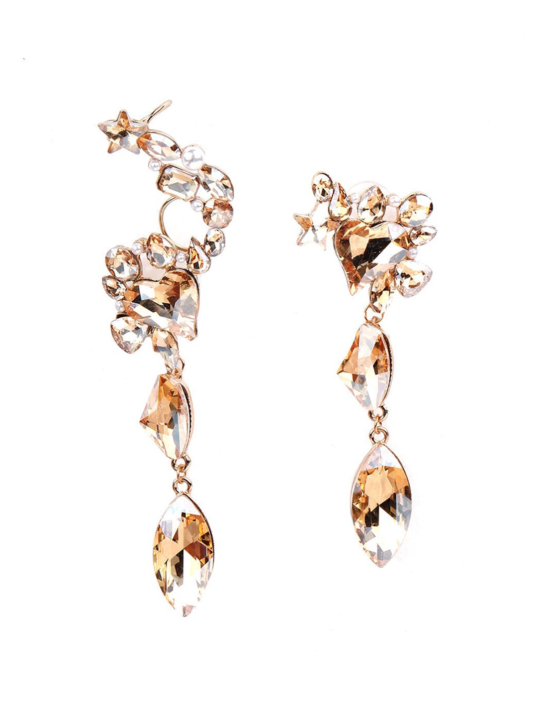 

ODETTE Gold-Toned Contemporary Drop Earrings