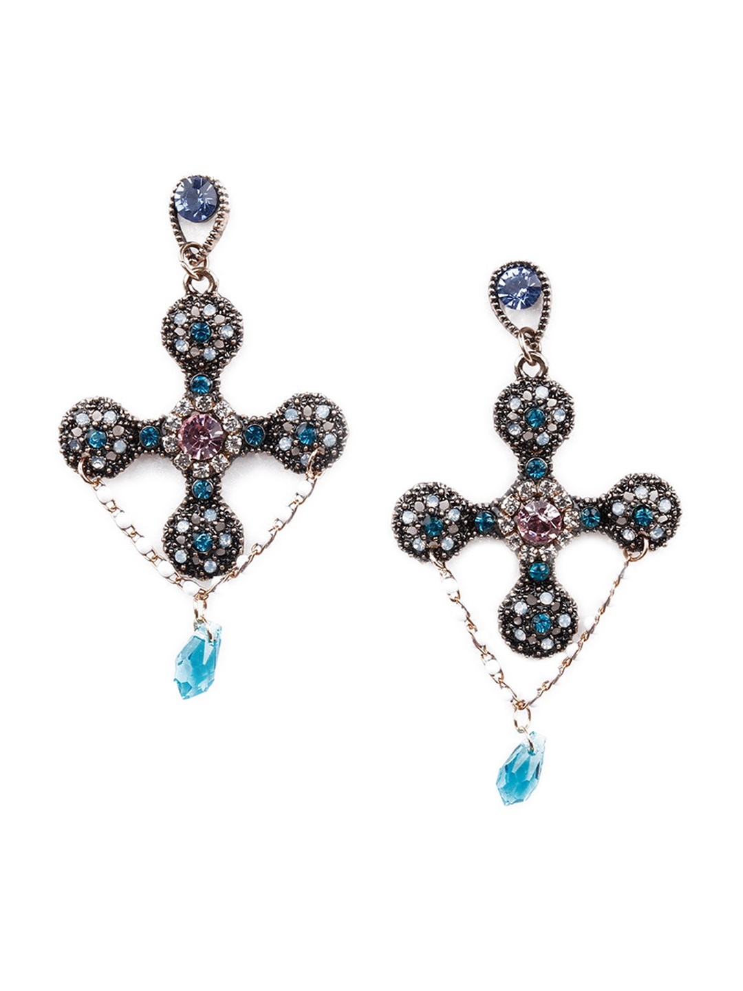 

ODETTE Blue Contemporary Drop Earrings