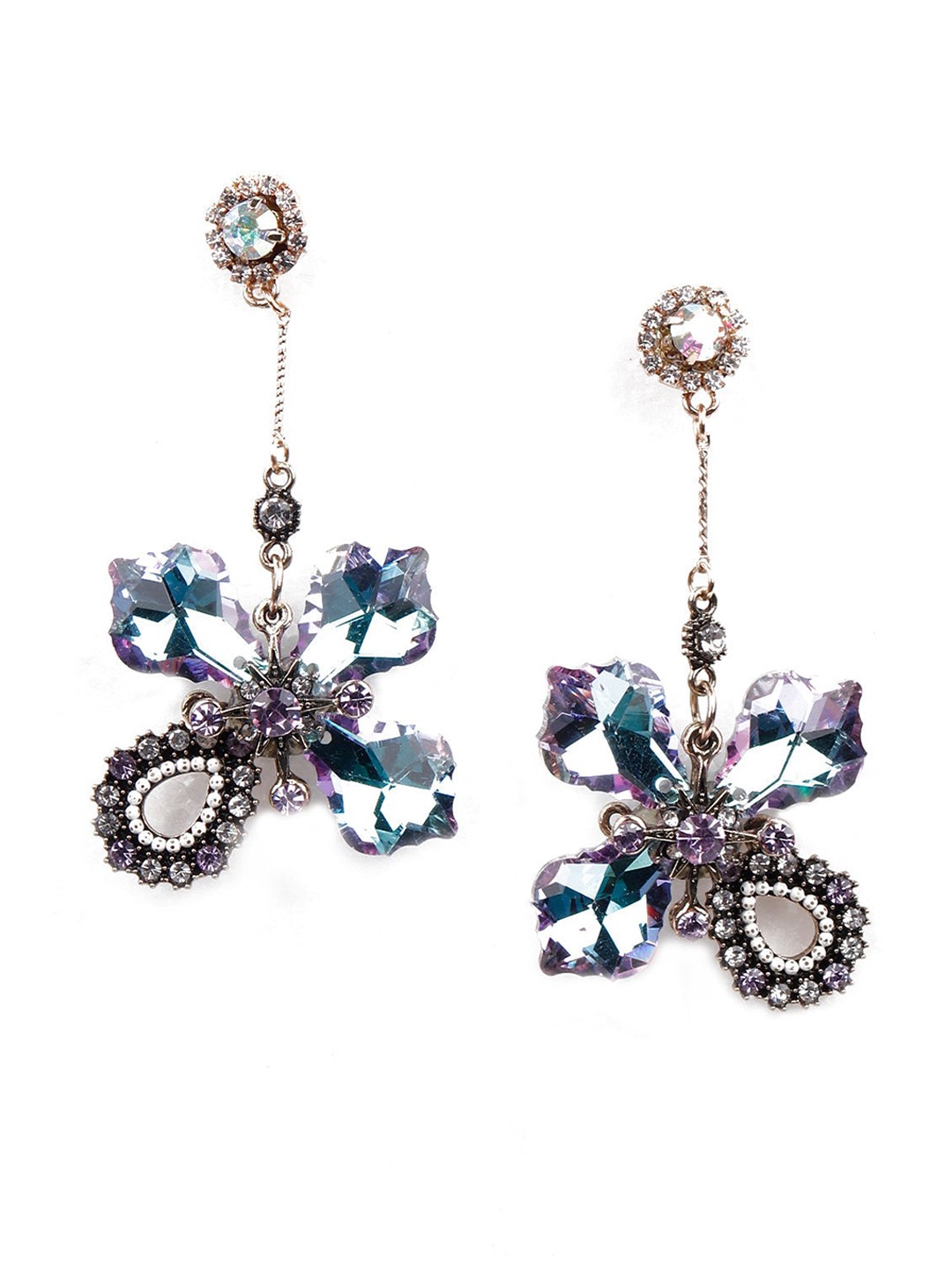 

ODETTE Pink Oval Drop Earrings