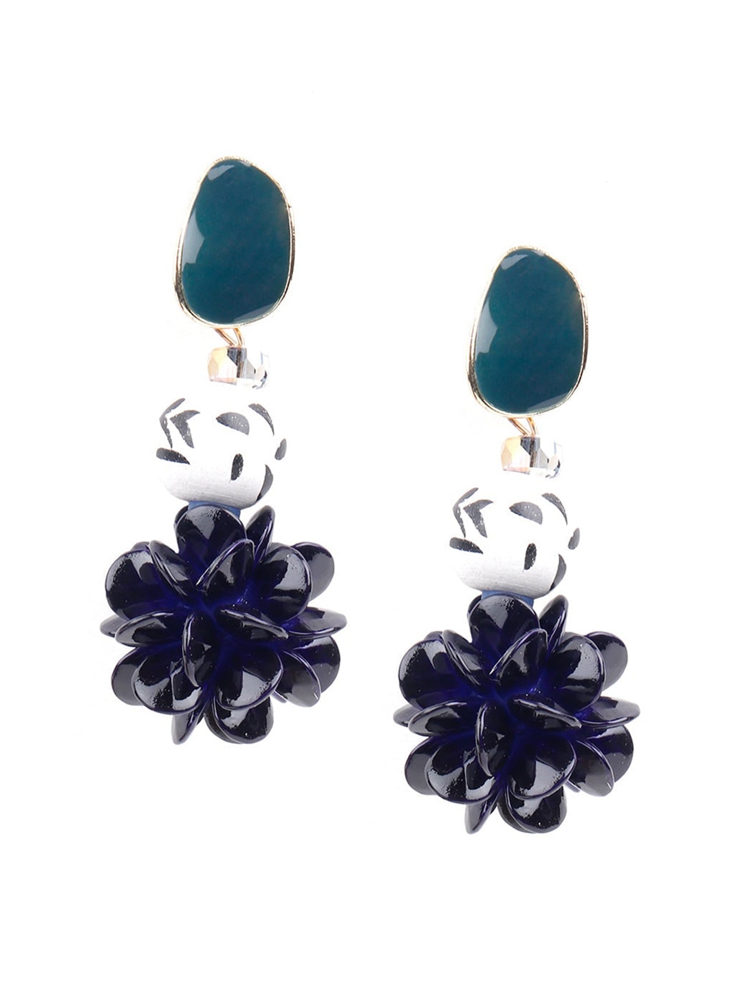 

ODETTE Blue Floral Drop Earrings