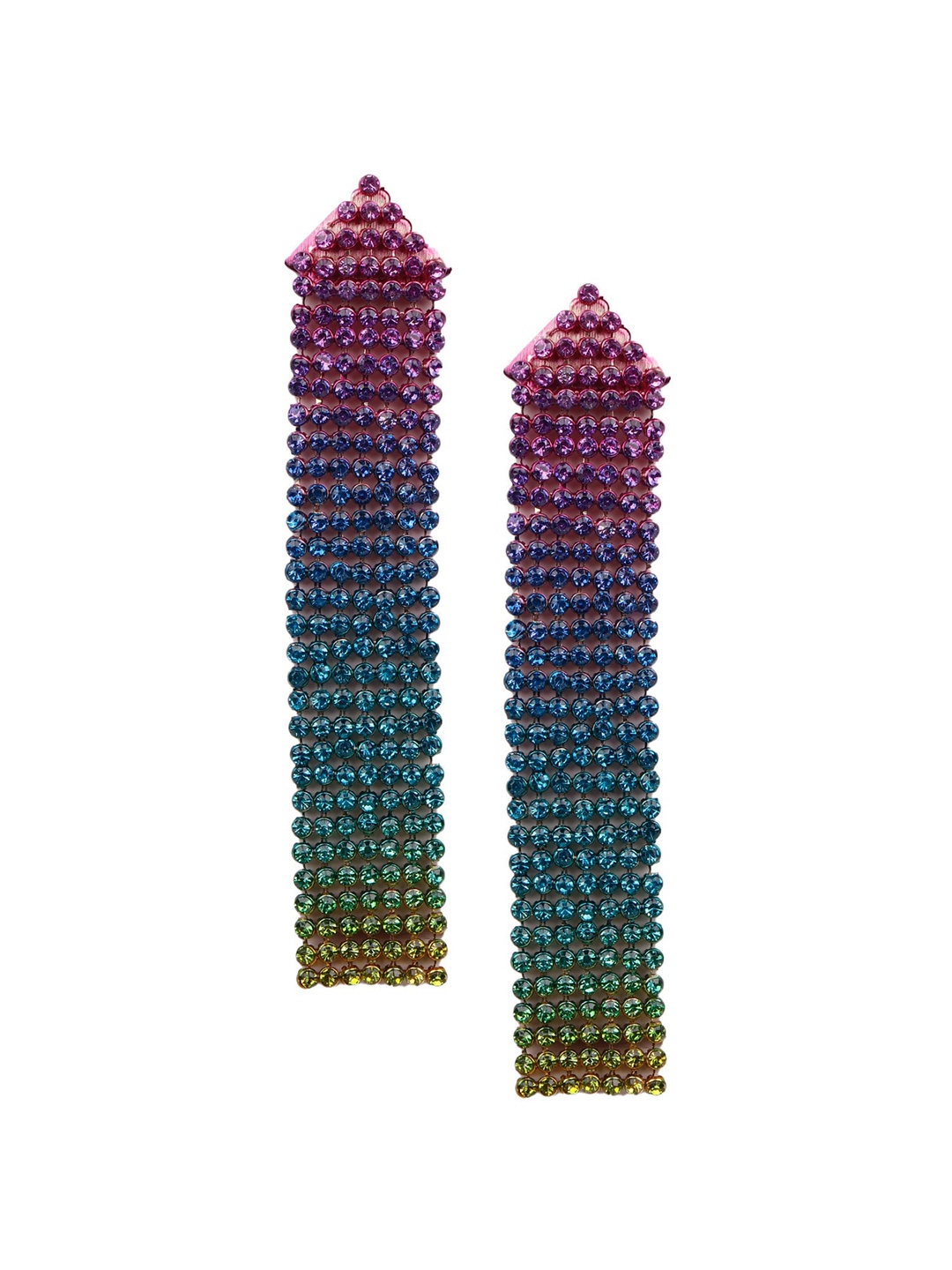 

ODETTE Multicoloured Oval Drop Earrings, Multi