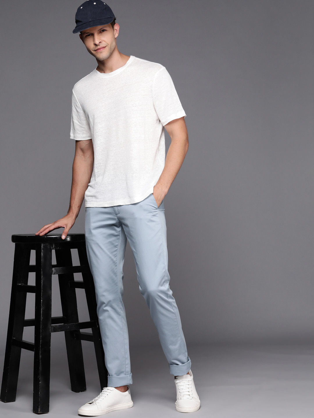 

Allen Solly Men Blue Slim Fit Trousers