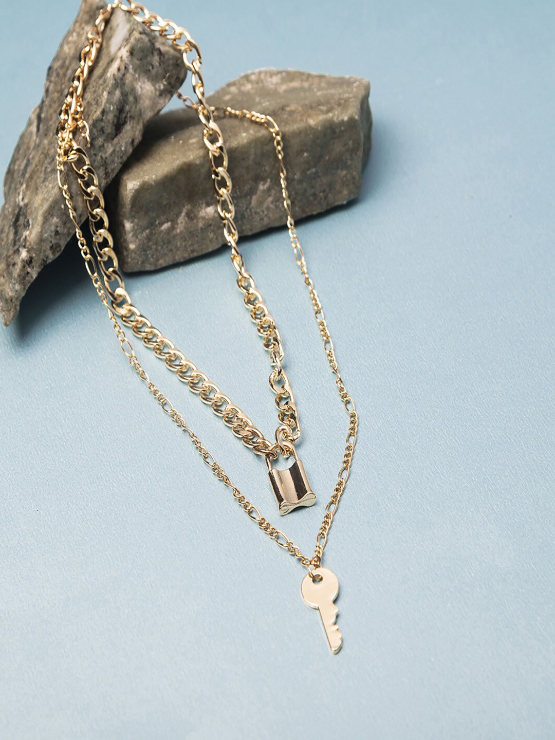 

Jewelz Gold-Toned Gold-Plated Layered Necklace