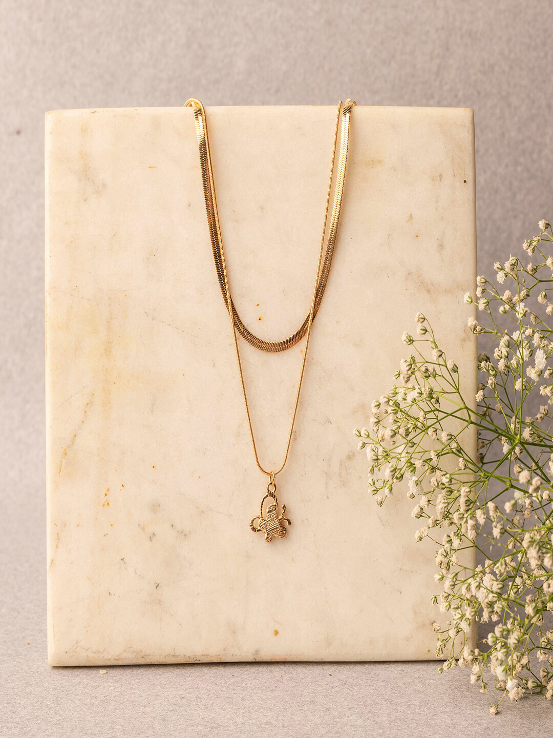 

Jewelz Gold-Toned Gold-Plated Layered Necklace