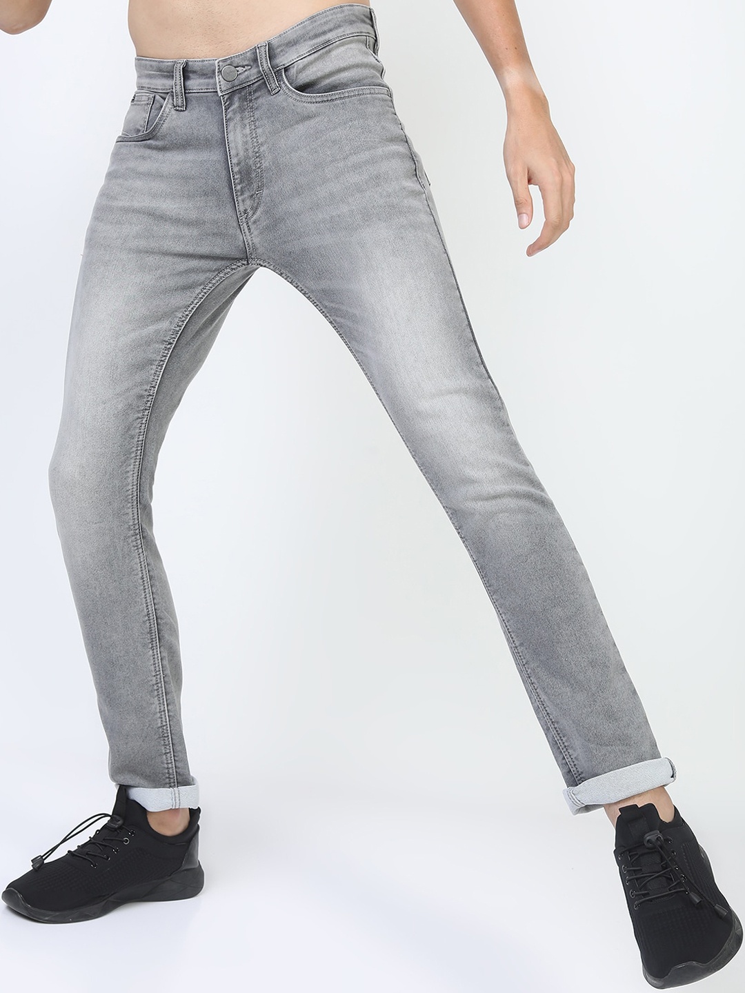 

KETCH Men Grey Slim Fit Heavy Fade Stretchable Jeans