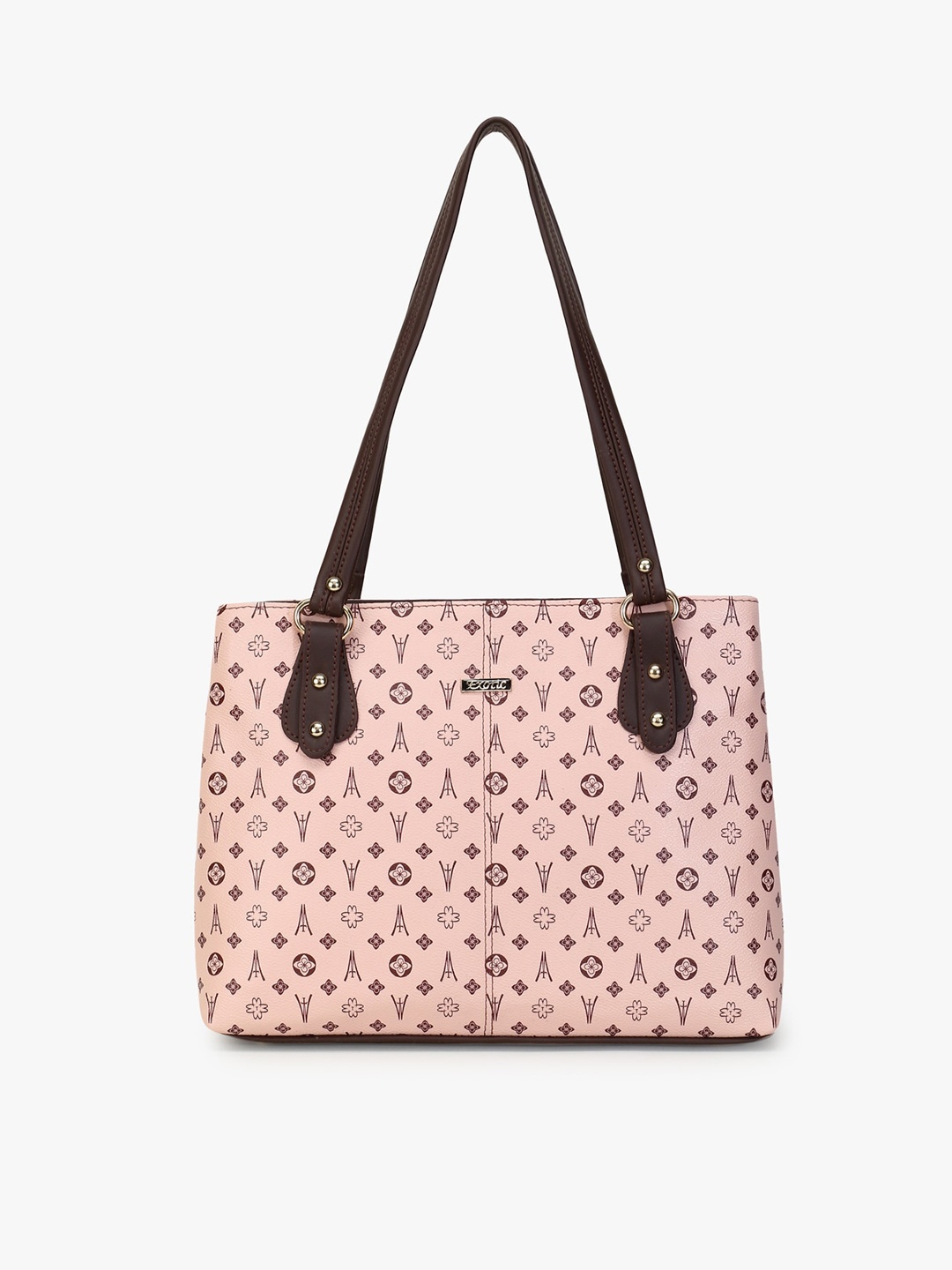 

Exotic Peach Ethnic Motifs Printed PU Structured Shoulder Bag