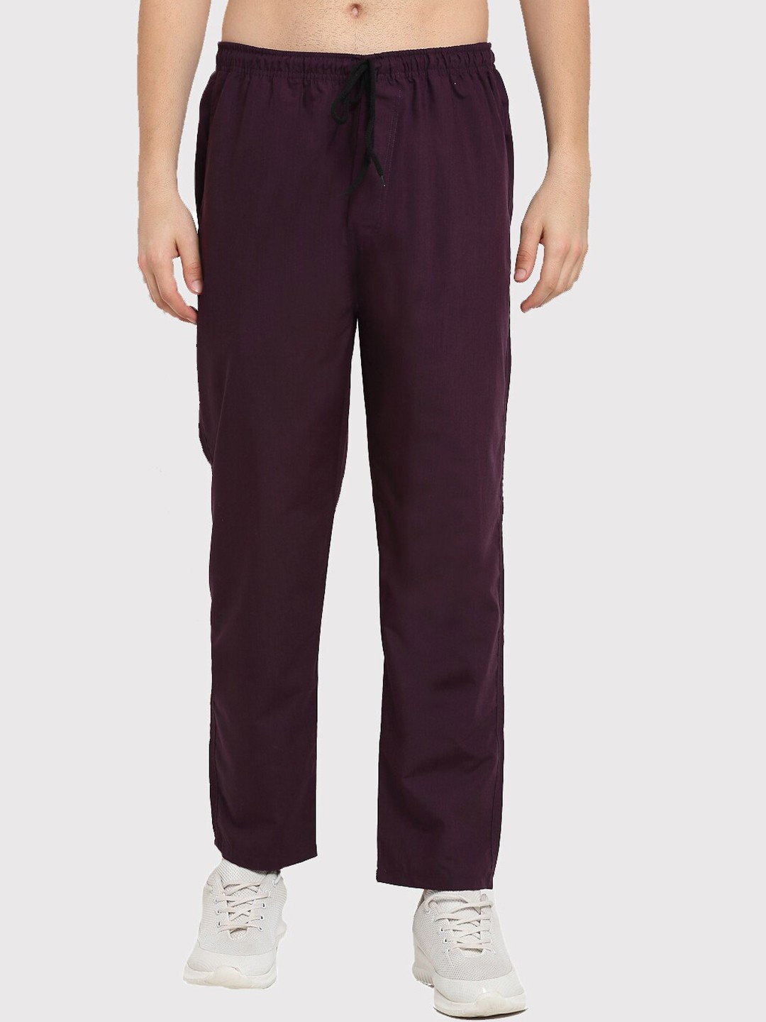 

JAINISH Men Purple Solid Cotton Track Pants