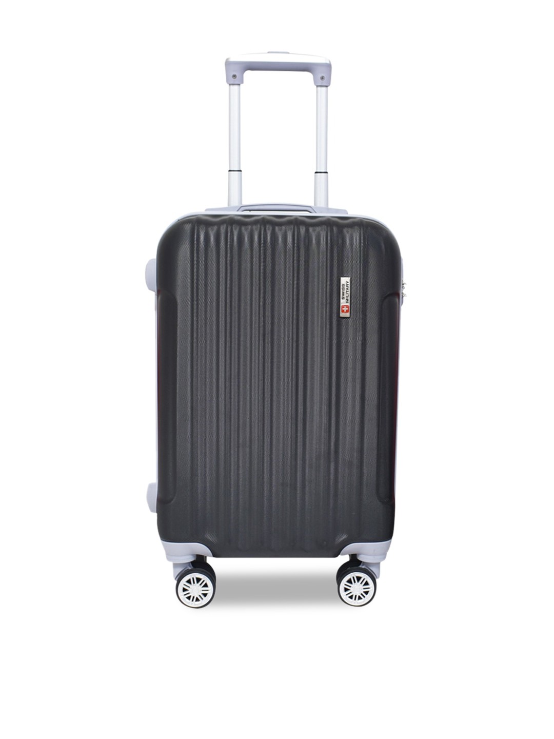 

SWISS MILITARY Black Textured Hard-Sided Large Trolley Suitcase