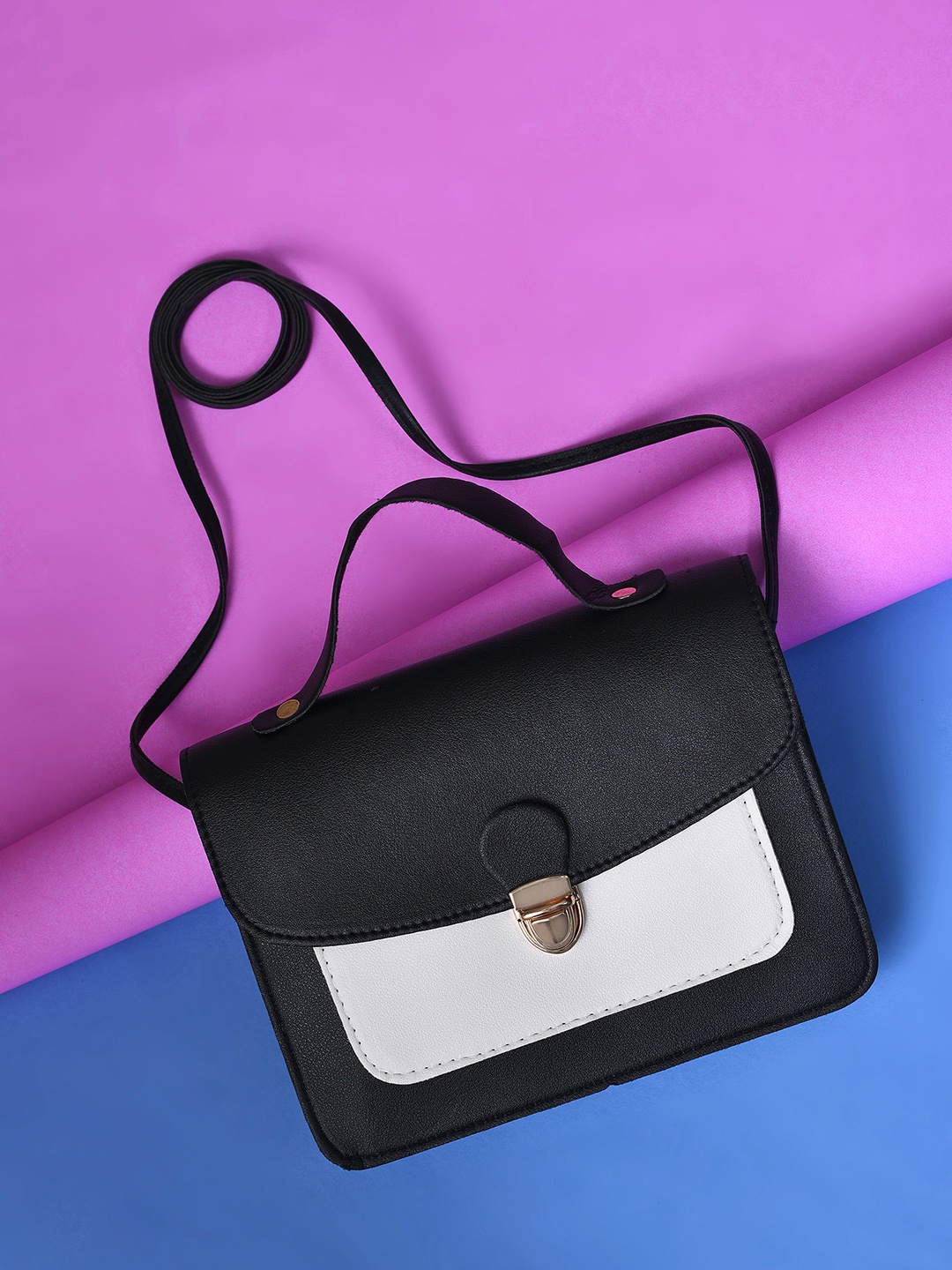 

HAUTE SAUCE by Campus Sutra Black Structured Satchel Bag