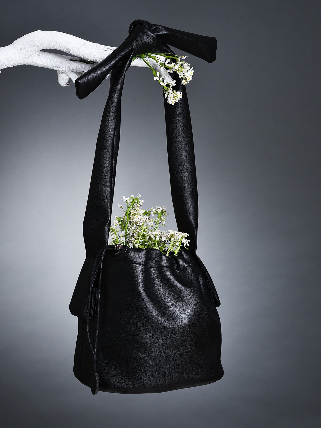 

HAUTE SAUCE by Campus Sutra Black Bucket Hand Bag