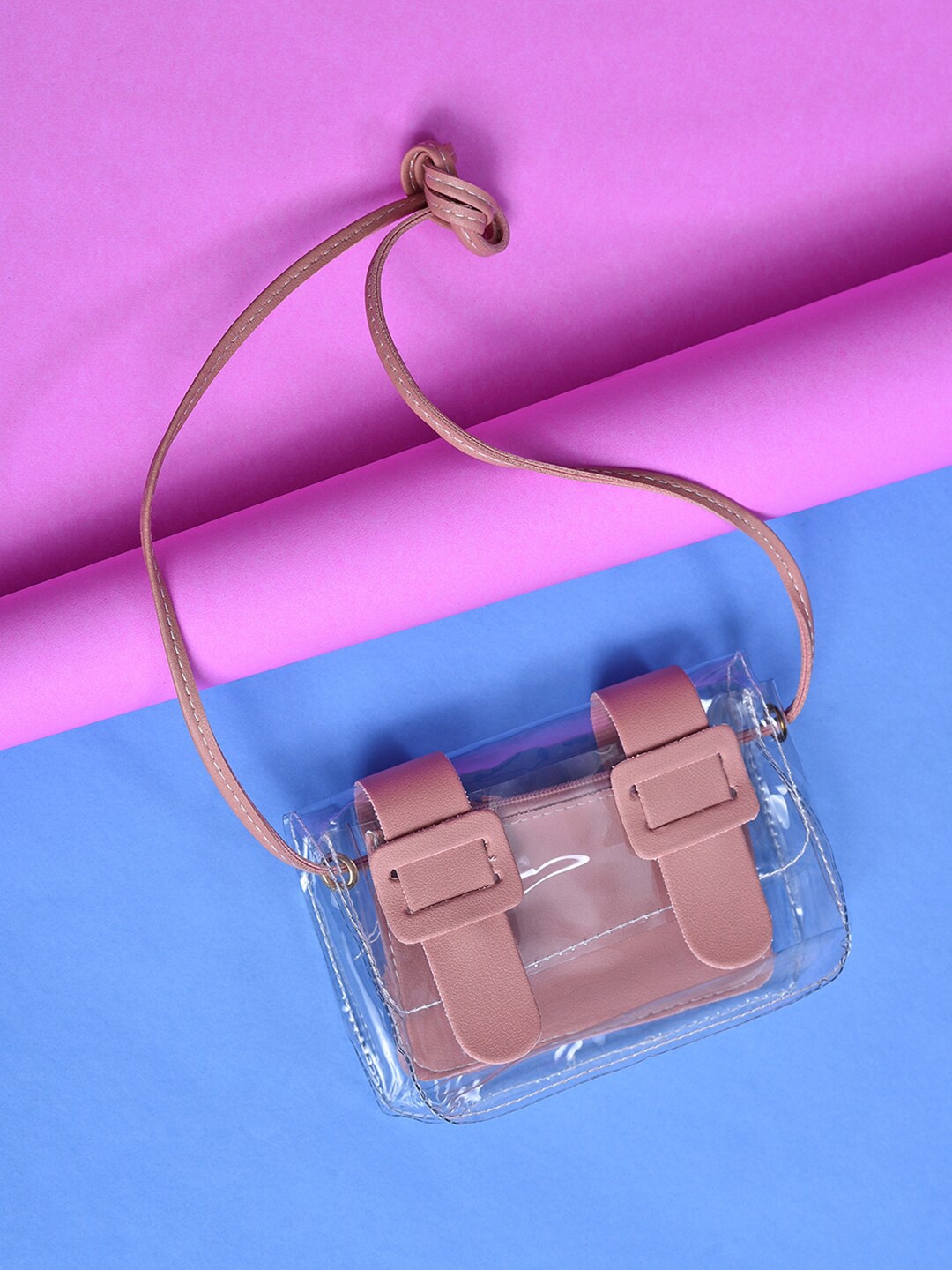 

HAUTE SAUCE by Campus Sutra Pink Structured Sling Bag