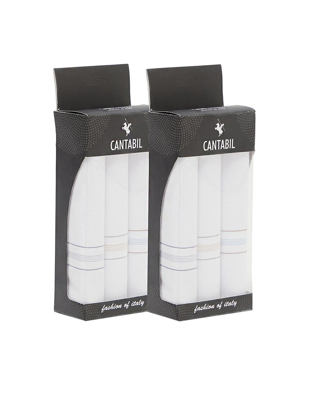 

Cantabil Men Pack of 6 White Solid Cotton Handkerchieves