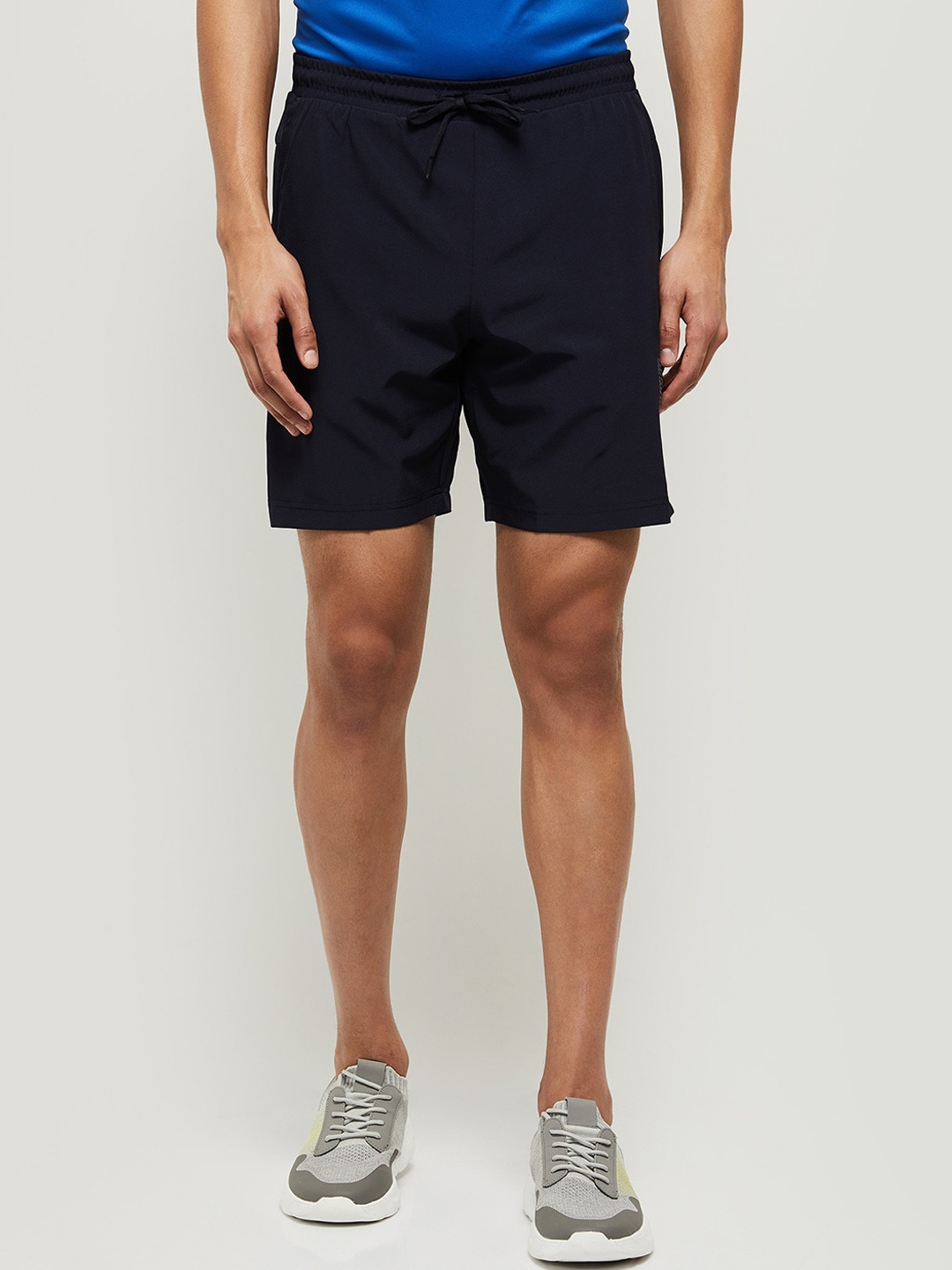 

max Men Navy Blue Running Sports Shorts