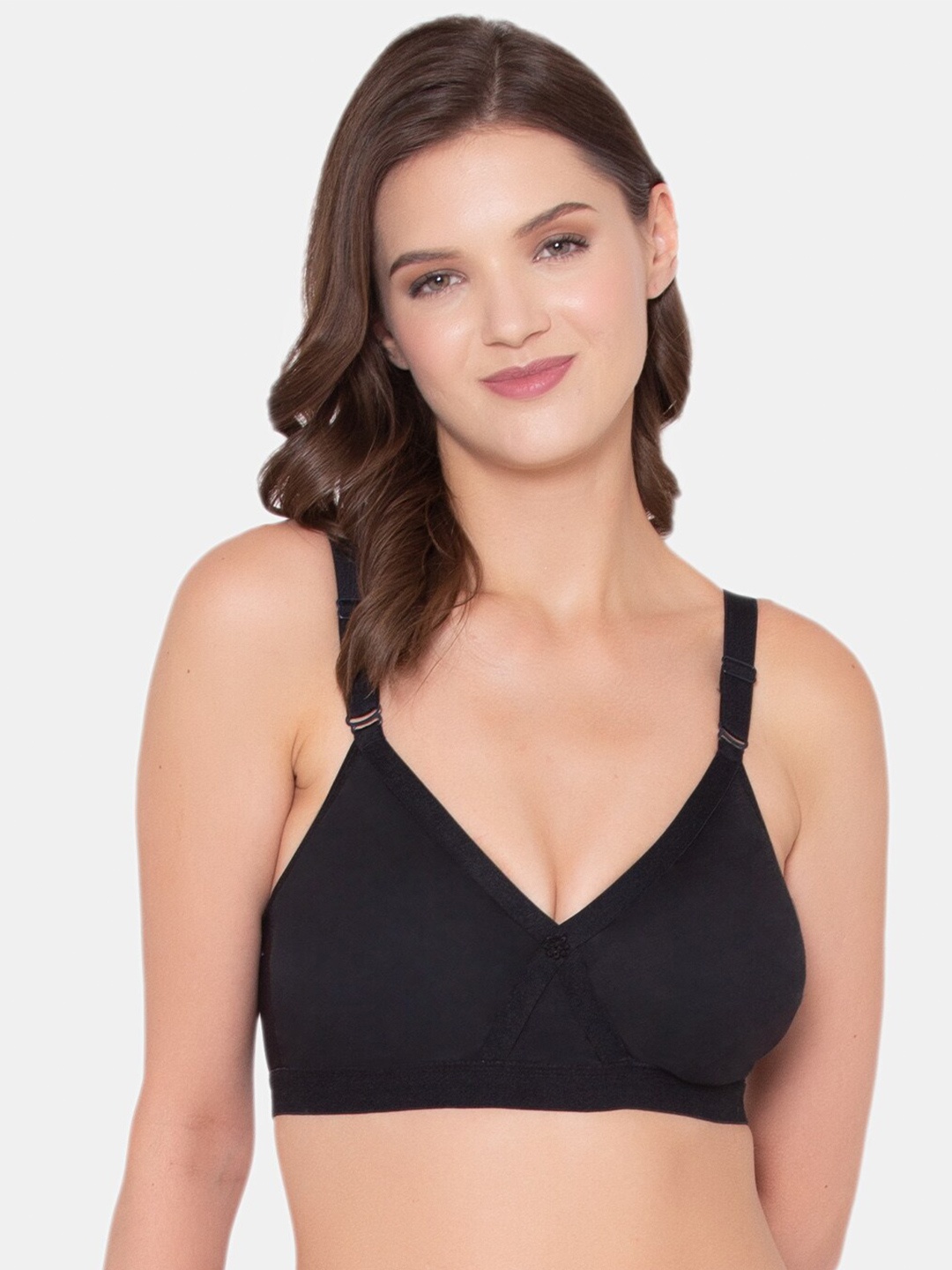 

Souminie Black Solid Non Padded Minimizer Bra