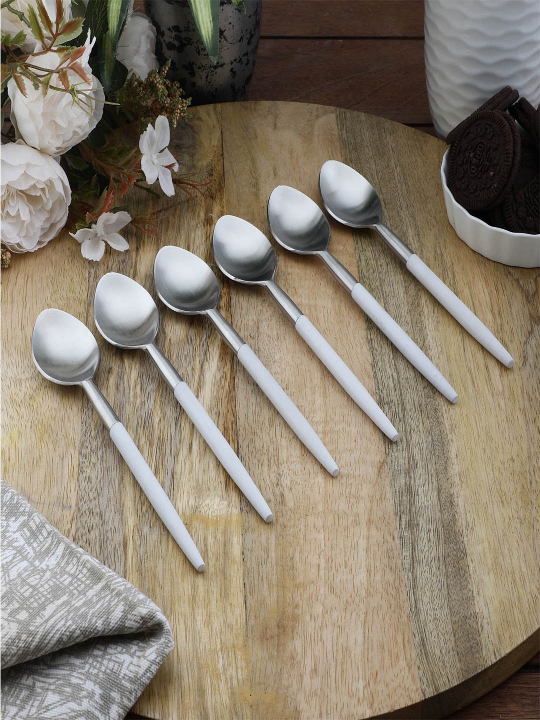 

VarEesha Set Of 6 Steel Tea Spoons