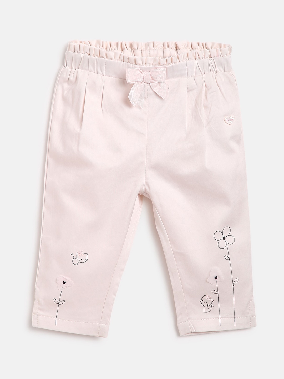 

Chicco Girls Pink Printed Trousers