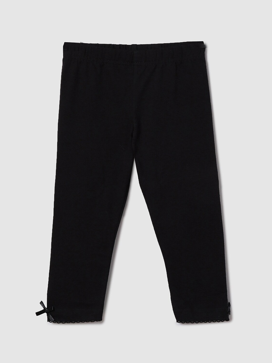 

max Girls Black Solid Leggings