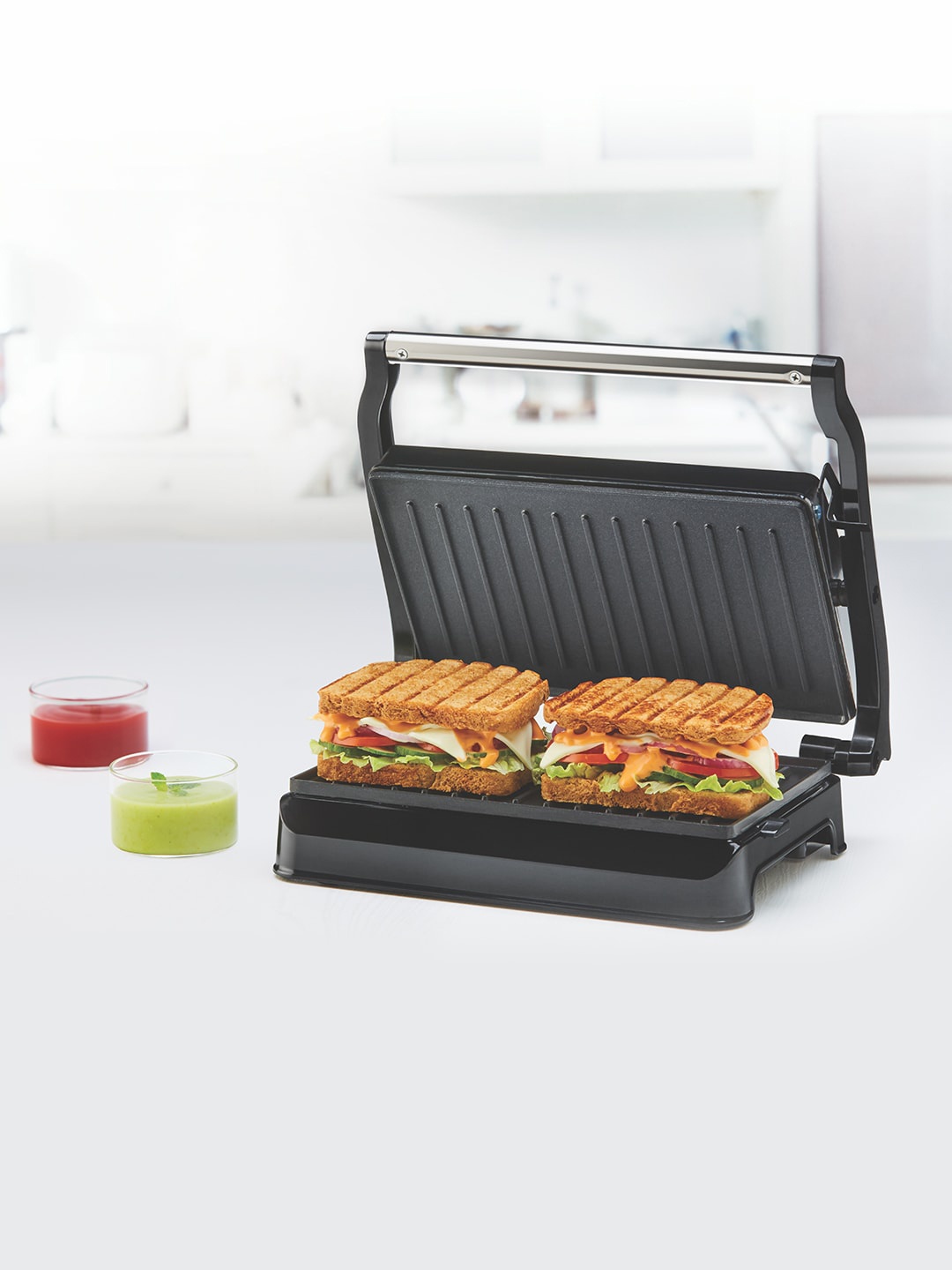 

BOROSIL Black Meta Prime 700W Grill Sandwich Maker