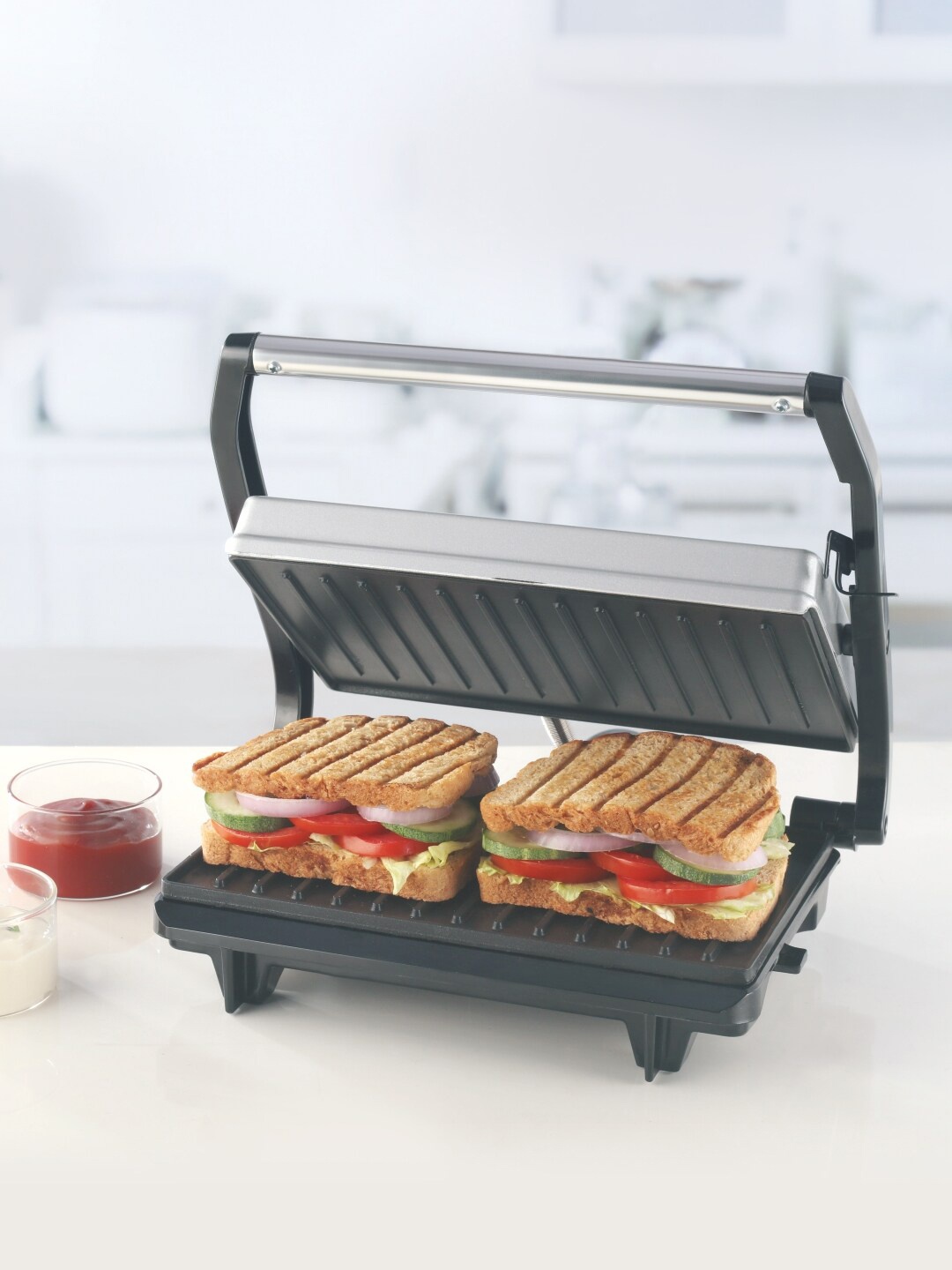 

BOROSIL Grey Prime Grill Sandwich Maker