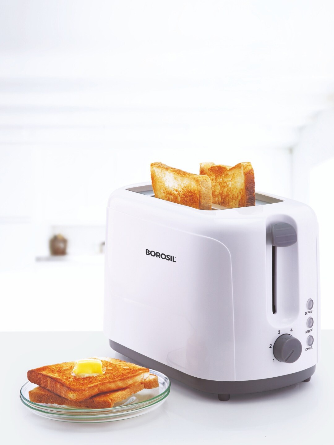 

BOROSIL White 750-Watt Krispy Pop-Up Toaster